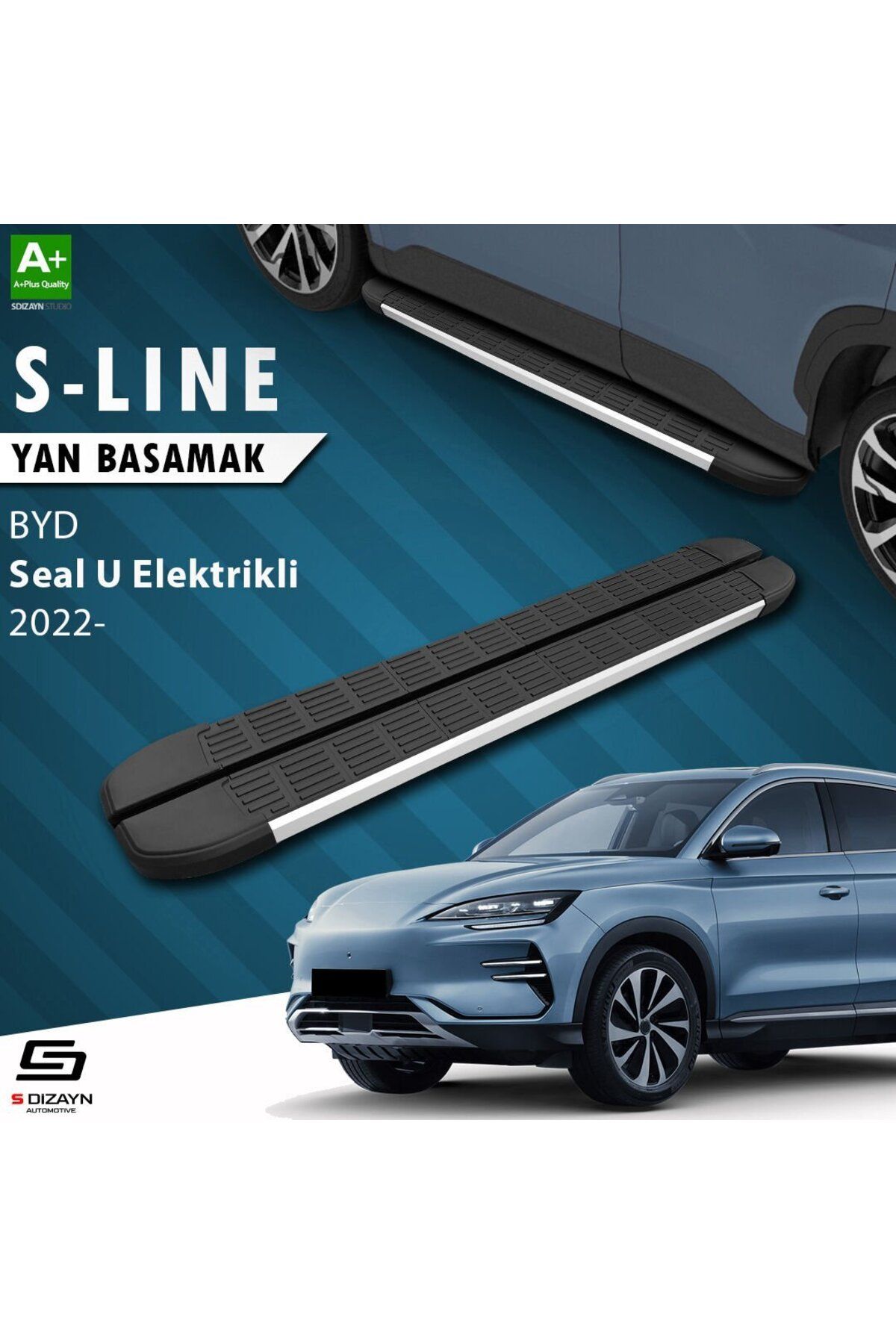 Drs Tuning S-Dizayn BYD Seal U Elektrikli S-Line Aluminyum Yan Basamak 193 Cm 2022 Üzeri A+ Kalite