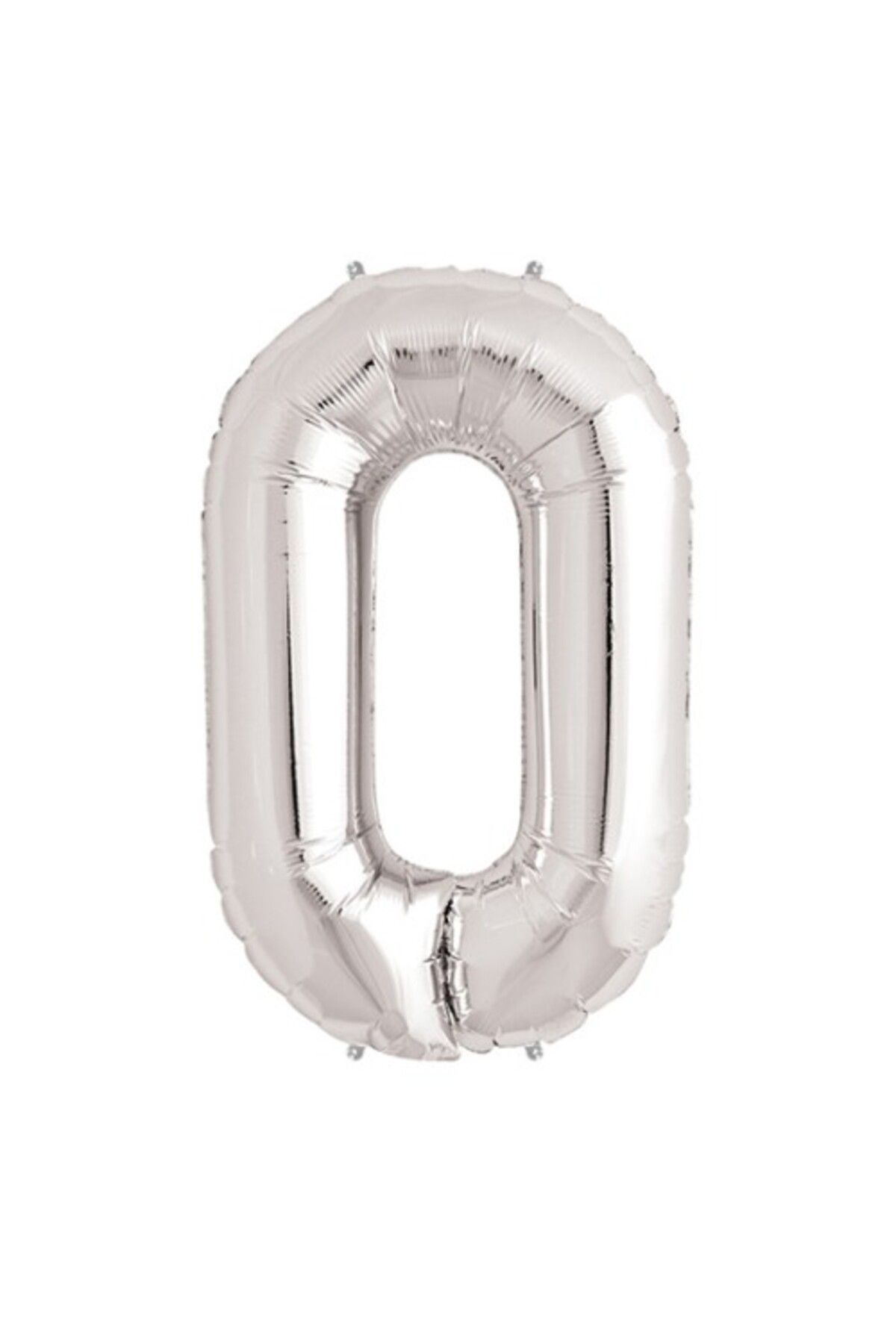 YNSGLOBAL 0 Rakam Folyo Balon Gümüş 40 inç