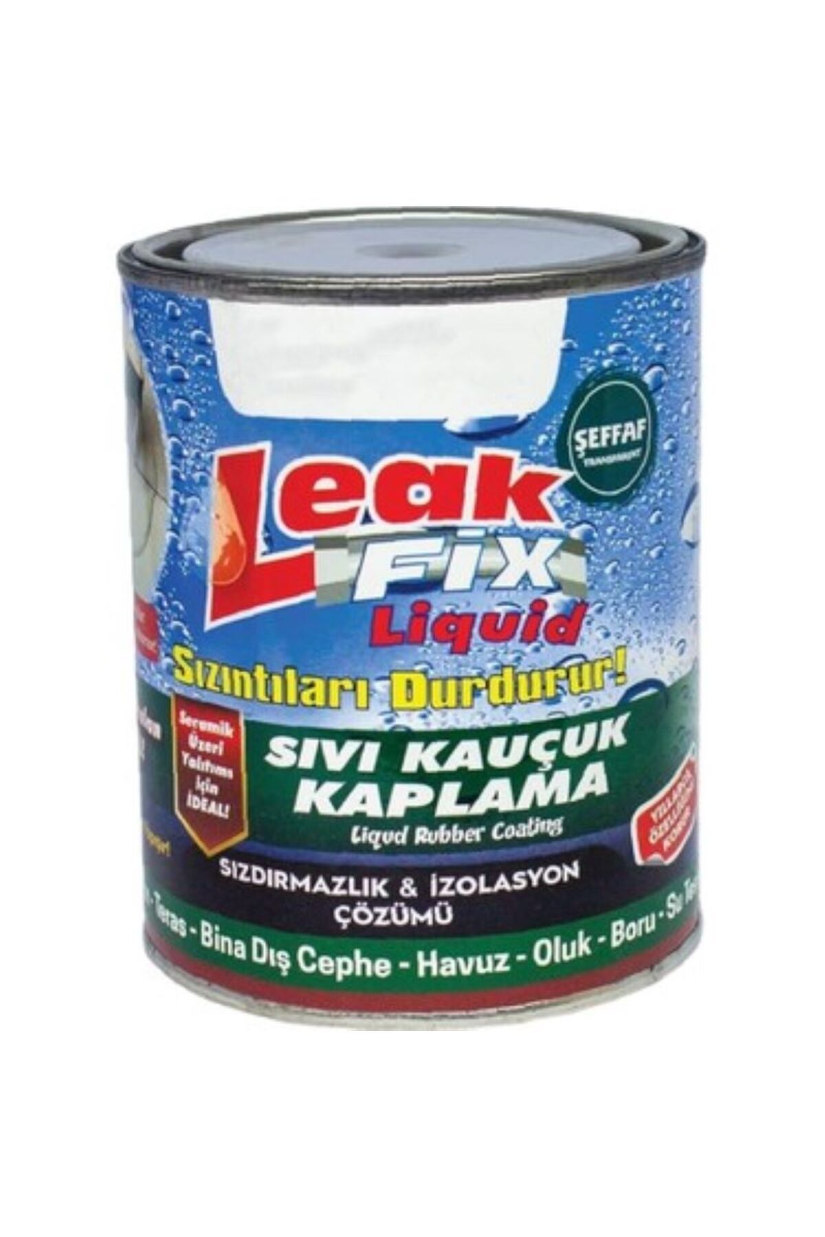 ÖVEÇLER AVM YAPI MARKET Vodaseal Leak Fix Kauçuk Kaplama Şeffaf2,5 kg  Su İzalozyon Malzemesi Bütün Yüzeylerde %100 Çözüm