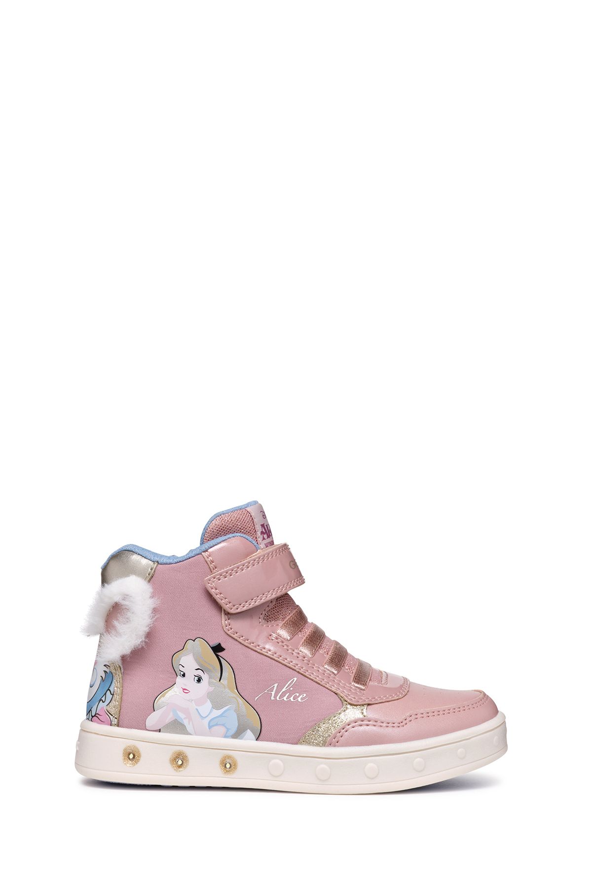 Geox Pantofi Pentru Fete Cu Model Skylin Roz - Cu Bandă Și Gleznă Femeie - 29
