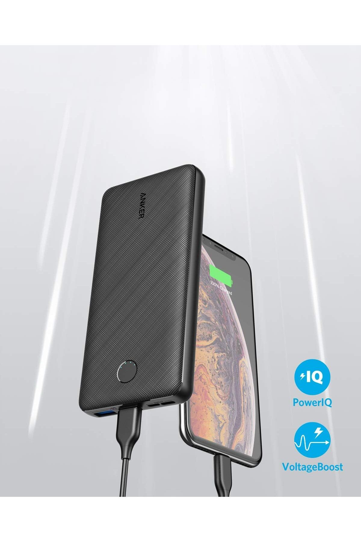 Anker-بطارية انكر شاحن بسعة 20000mah اي كيو ومنفذ سي (منفذ USB نوع C لا يمكن استخدامه لشحن أجهزة أخرى) 2