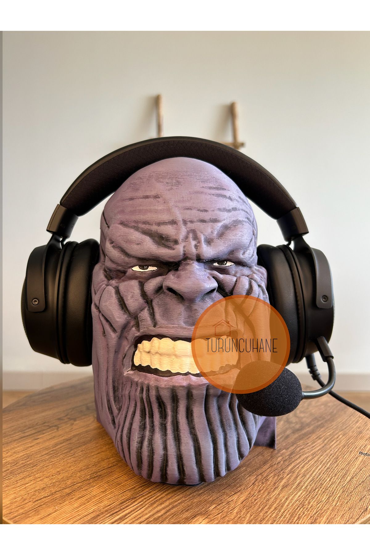 TURUNCUHANE Thanos Marvel Avengers Kafa Kulaklık Standı Gamer Hediyelij Dekor