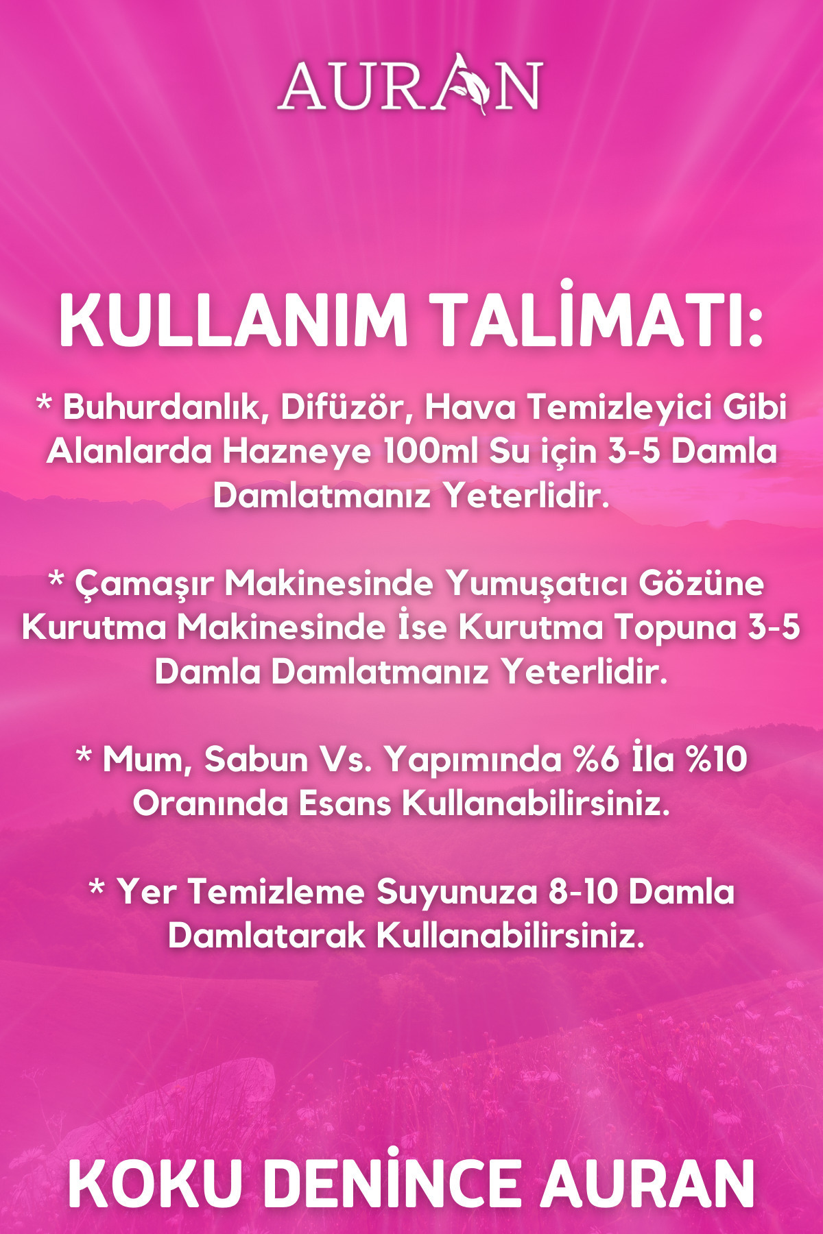 AURAN Bebek Kokusu Esansiyel Uçucu Koku Yağı Difüzör Esansı Buhurdanlık Yağı Aromaterapi Yağı 100ml fotoğrafı 7 (önizleme)