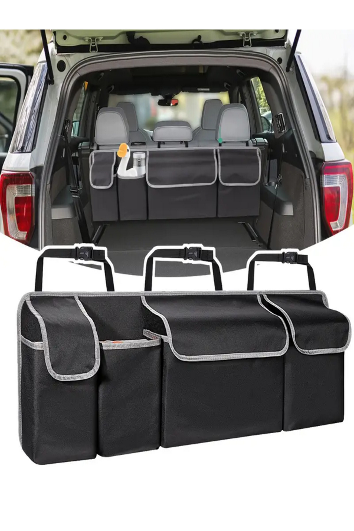 Ankaflex Oto Aksesuar Araba Oto Araç Içi Koltuk Arkası Asmalı Organizer Pratik Cepli Malzeme Koyma Çantası