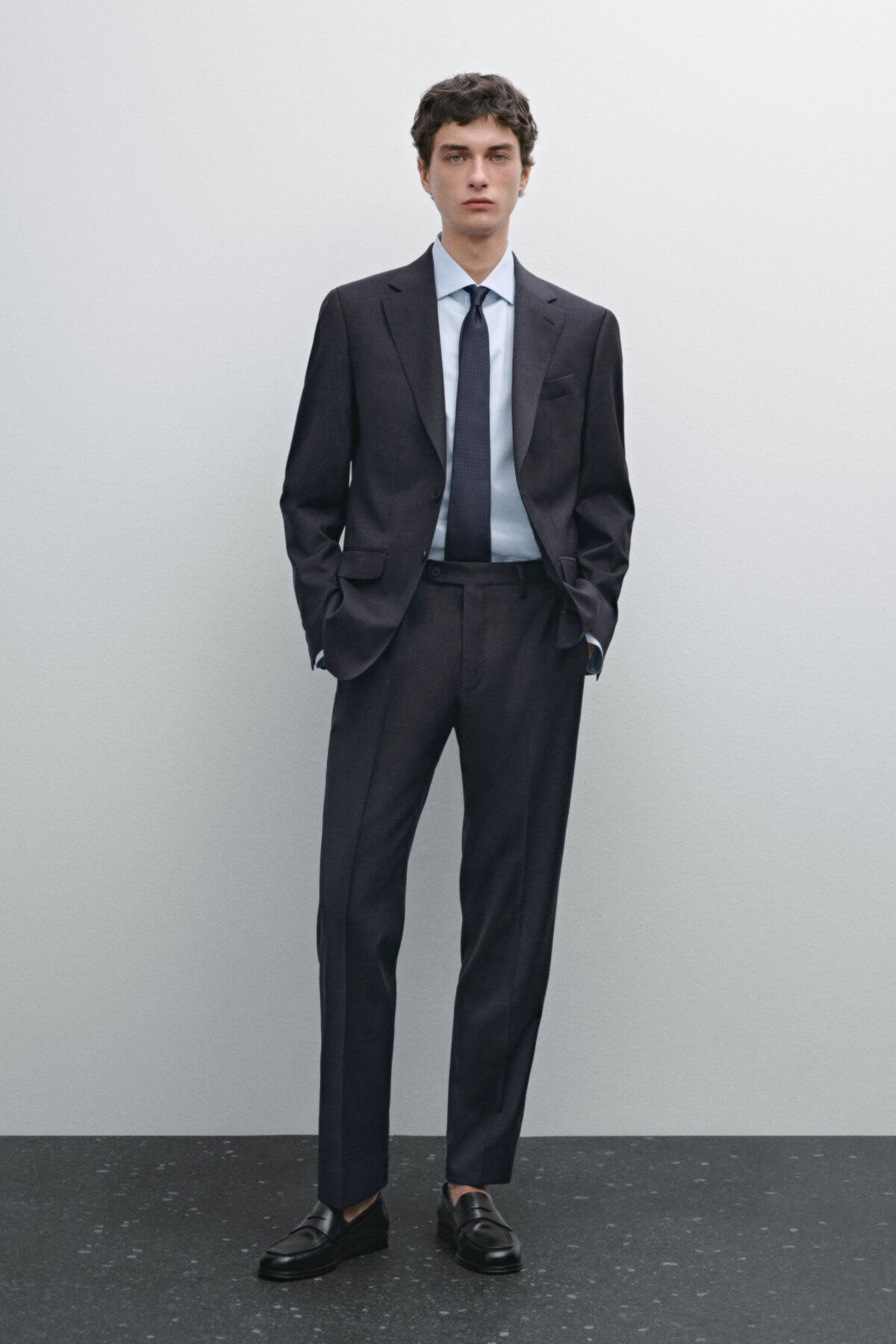 شلوار کلاسیک با طرح سگ شکاری Massimo Dutti