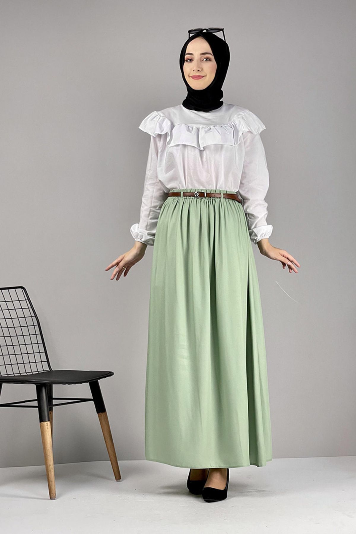 EPSWorld Moda Çizgi Etek