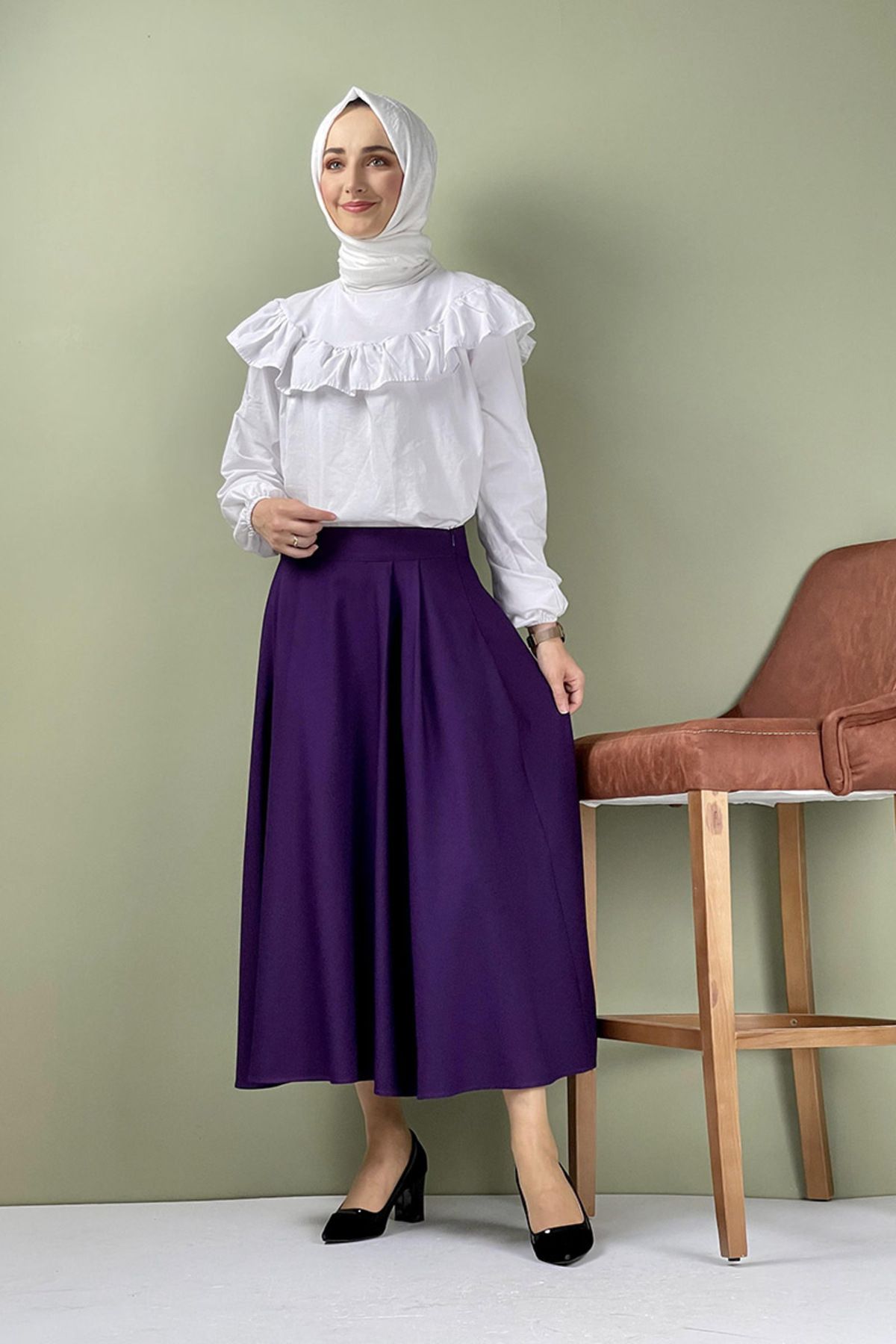 EPSWorld Moda Çizgi Etek