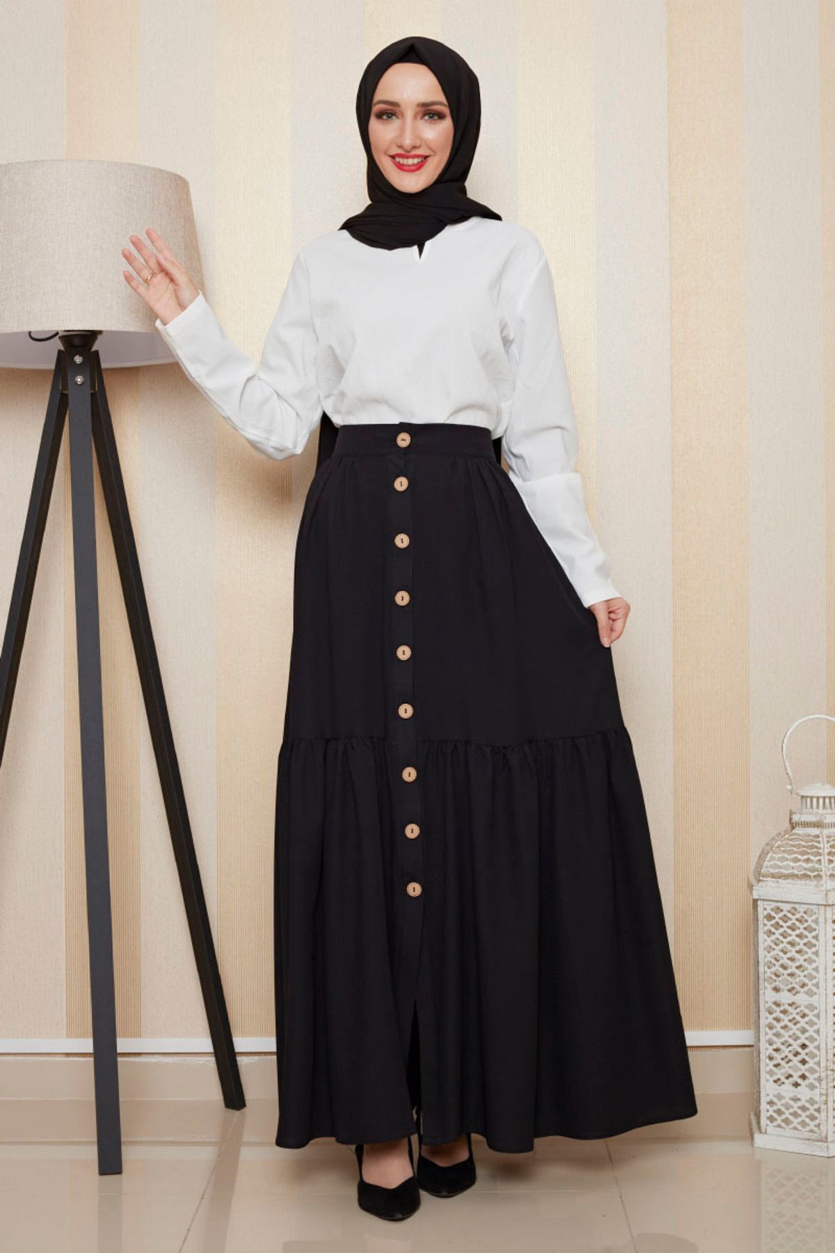 EPSWorld Moda Çizgi Etek