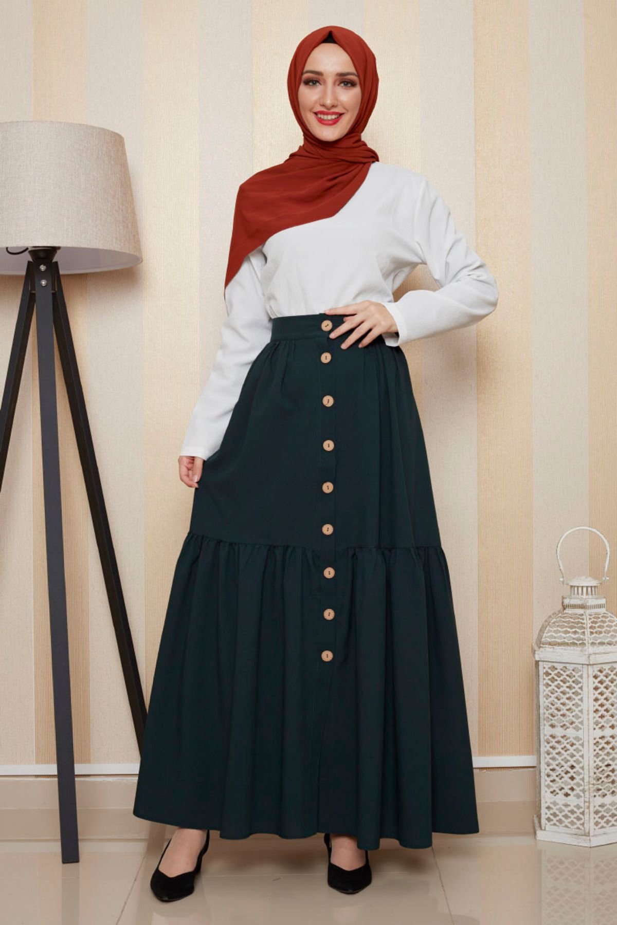 EPSWorld Moda Çizgi Etek
