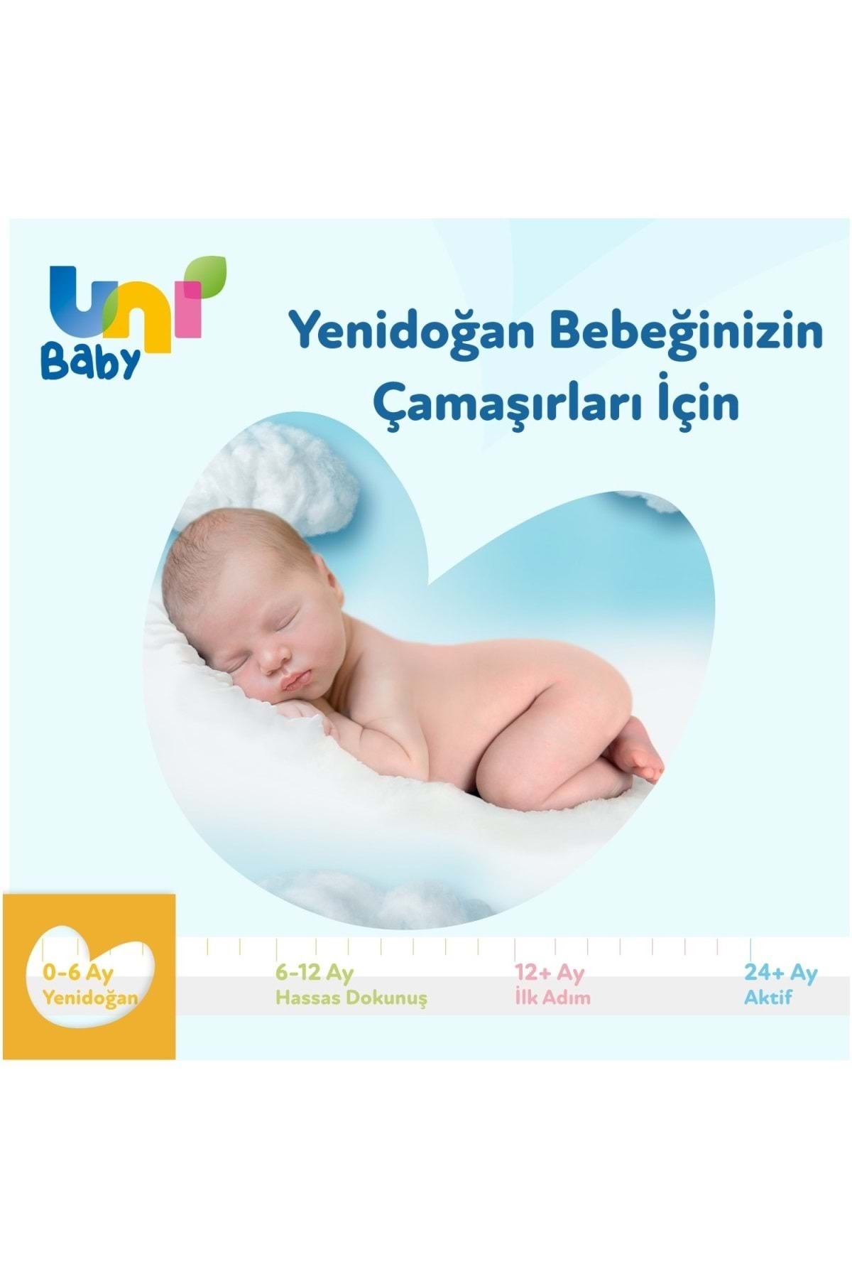 Uni Baby Yeni Doğan Çamaşır Deterjanı/sabunu 1500ml (SARI) (6 LI SET) fotoğrafı 3 (önizleme)