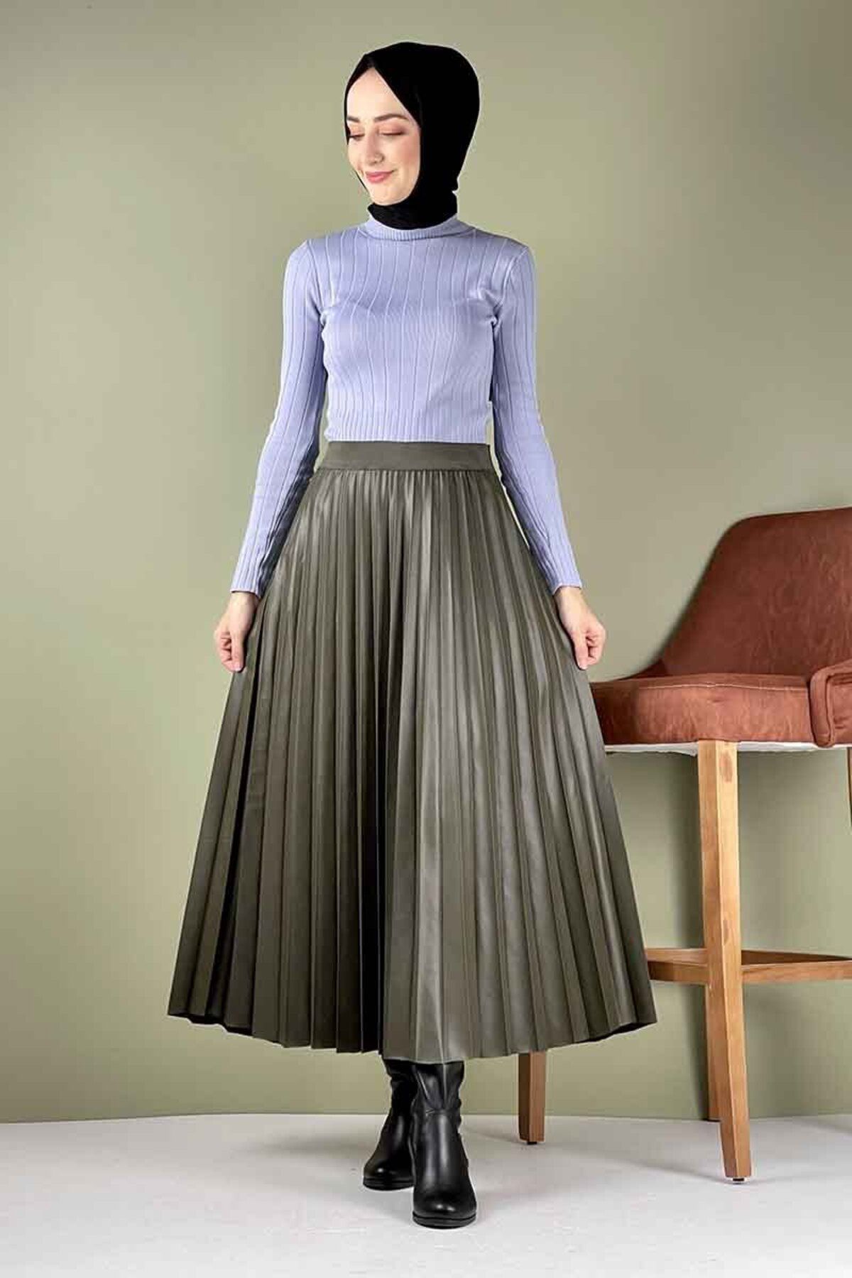 COXO Fashion`S Moda Çizgi Etek