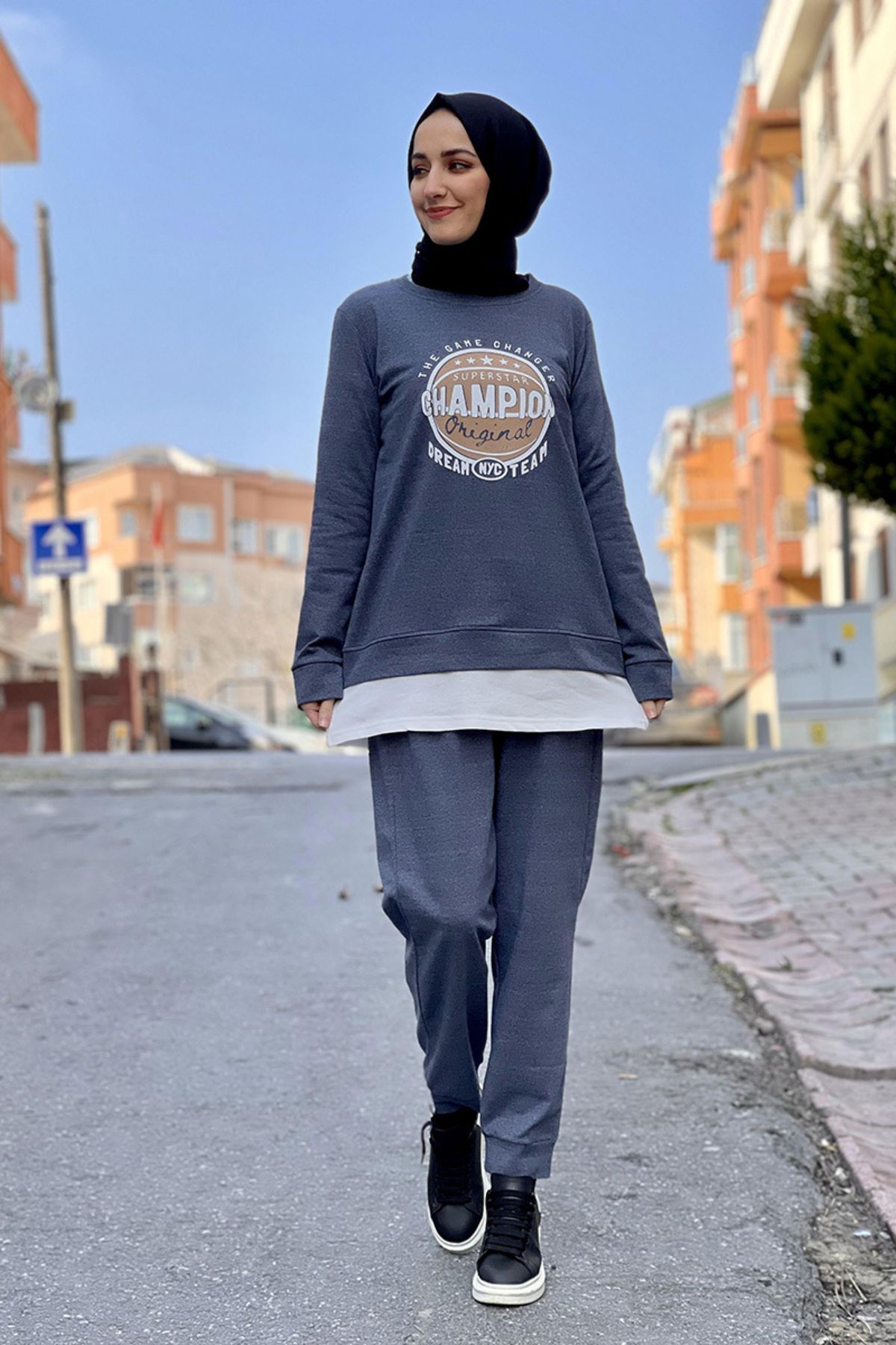 COXO Fashion`S Moda Çizgi Eşorfman Takımı