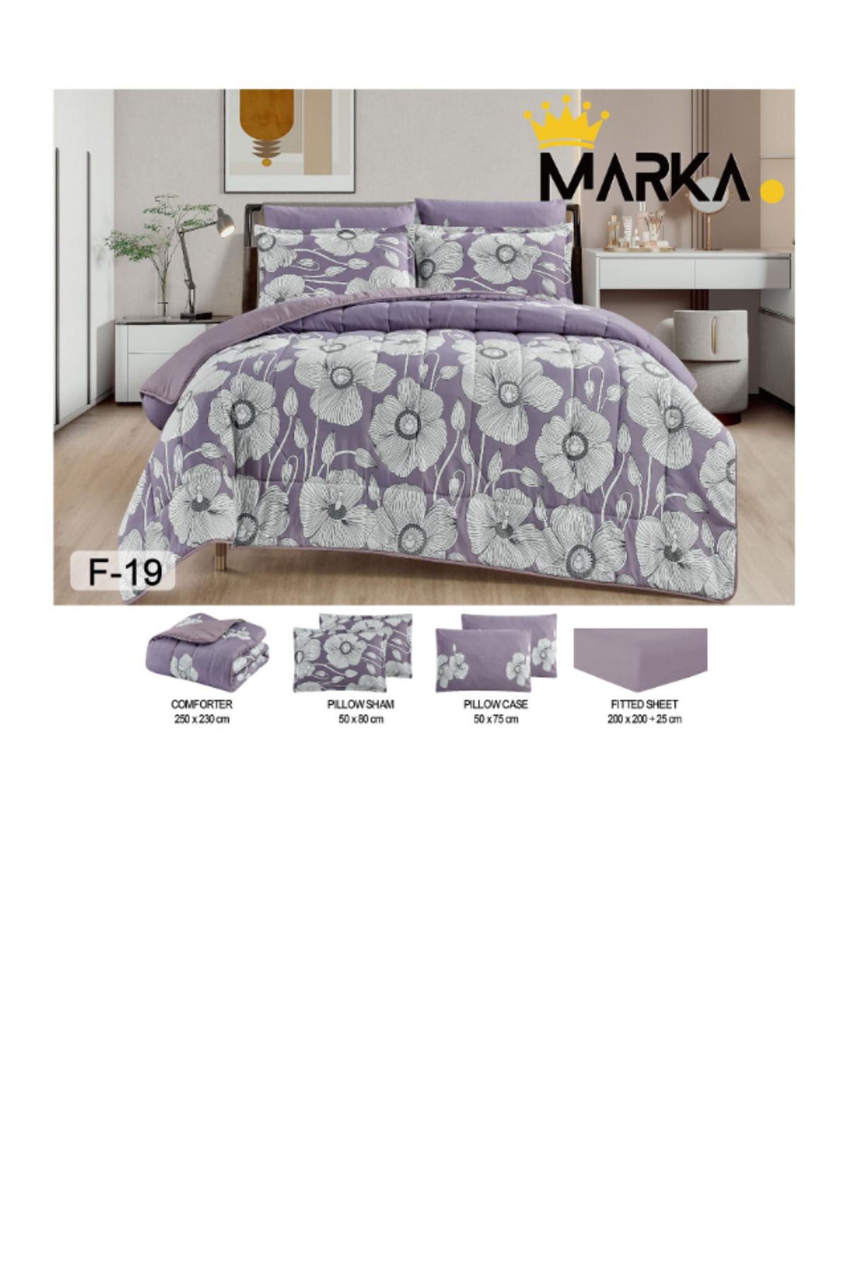 Marka-Freela Cool Double Bedspread with Two Different Shapes 1