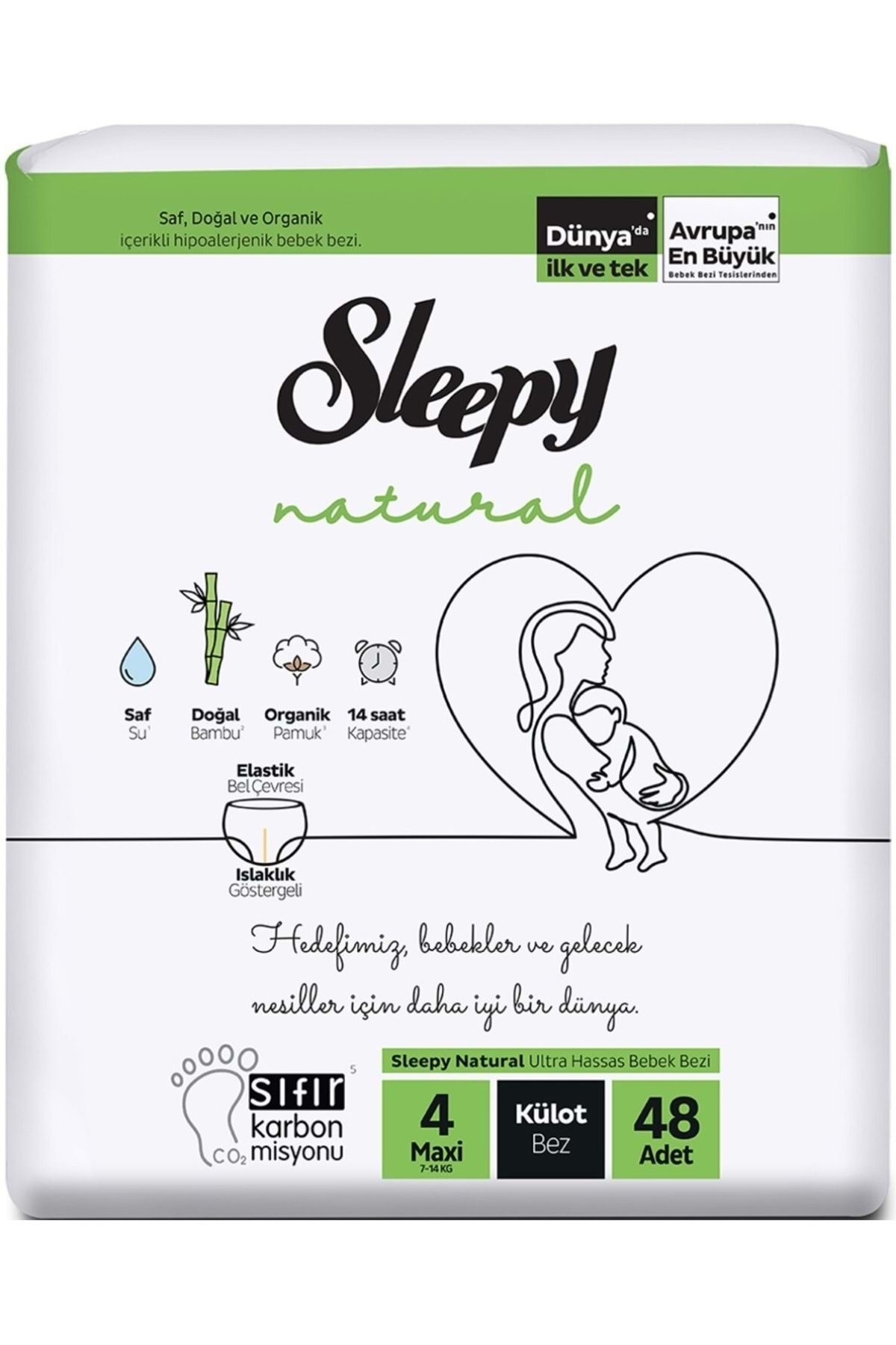 Sleepy Külot Bebek Bezi Natural Beden:4 (7-14KG) Maxi 192 Adet Avantaj Fırsat Pk fotoğrafı 3 (önizleme)