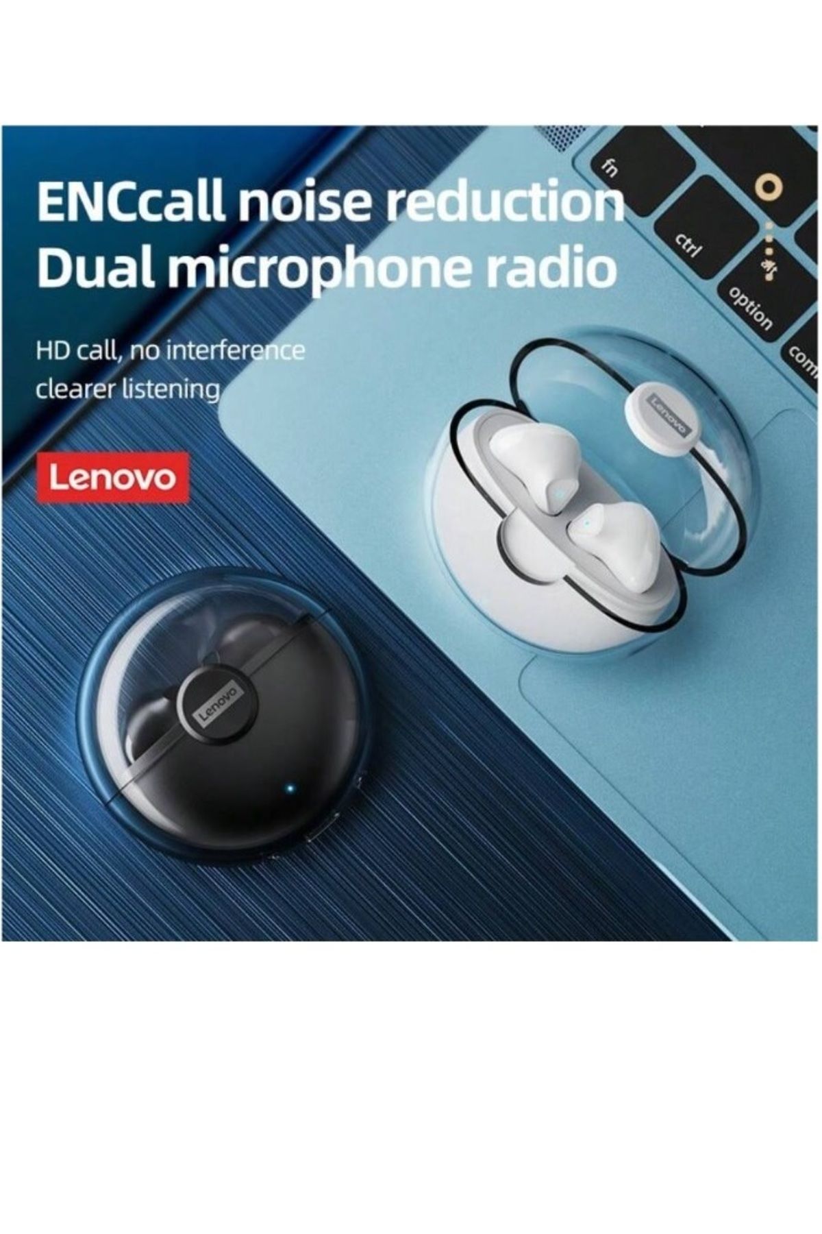 LENOVO-سماعات أذن رياضية لاسلكية مقاومة للماء، خاصية إلغاء الضوضاء، التحكم باللمس، بطارية 300 مللي أمبير، شحن سريع 7