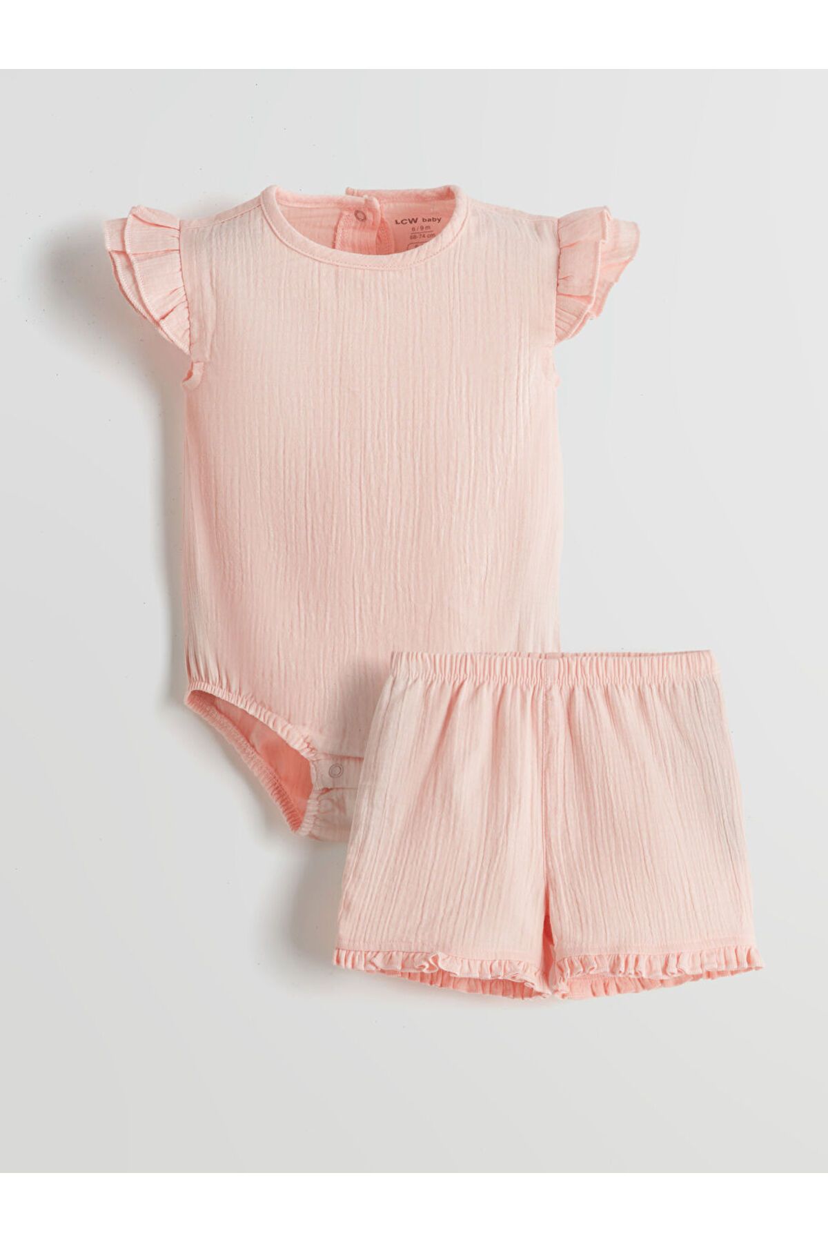 LC Waikiki Yeni Sezon Kiz Bebek Citcitli Body ve Sort 2'li Takim - S5ES44Z1