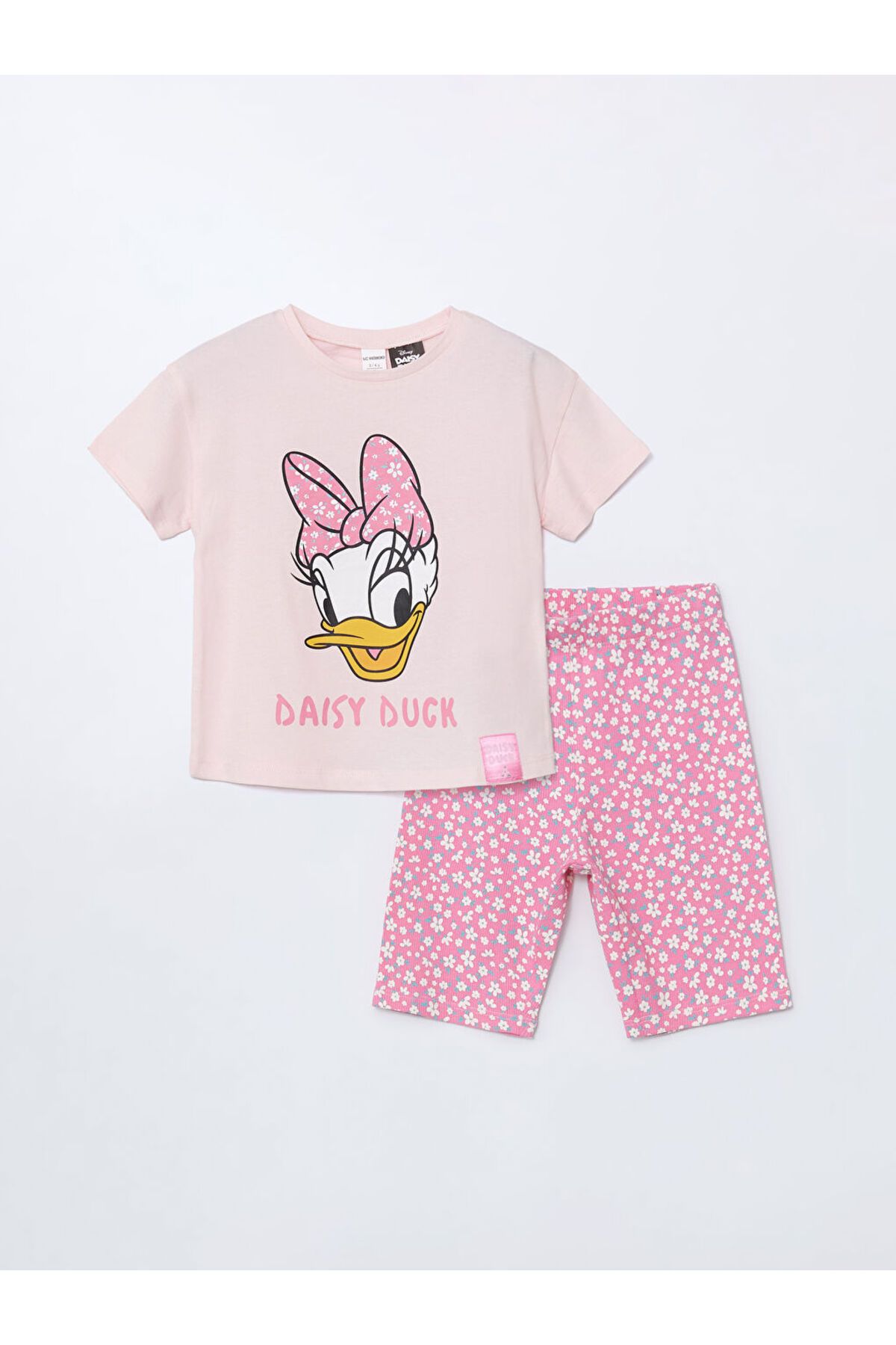 LC Waikiki Yeni Sezon Daisy Duck Baskili Kiz Cocuk Tisort ve Tayt 2'li - S5DR57Z1