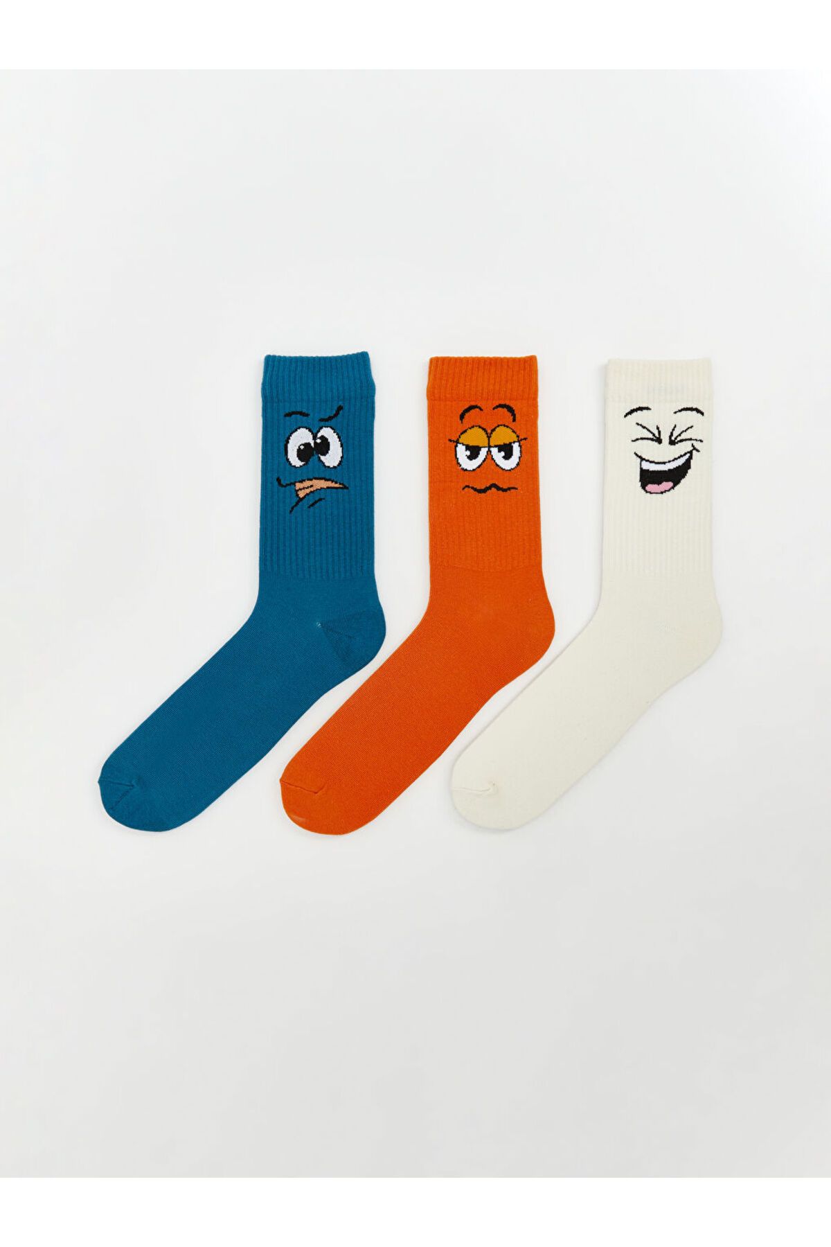 LC Waikiki Yeni Sezon Baskili Erkek Soket Corap 3'lu - S5OD81Z8