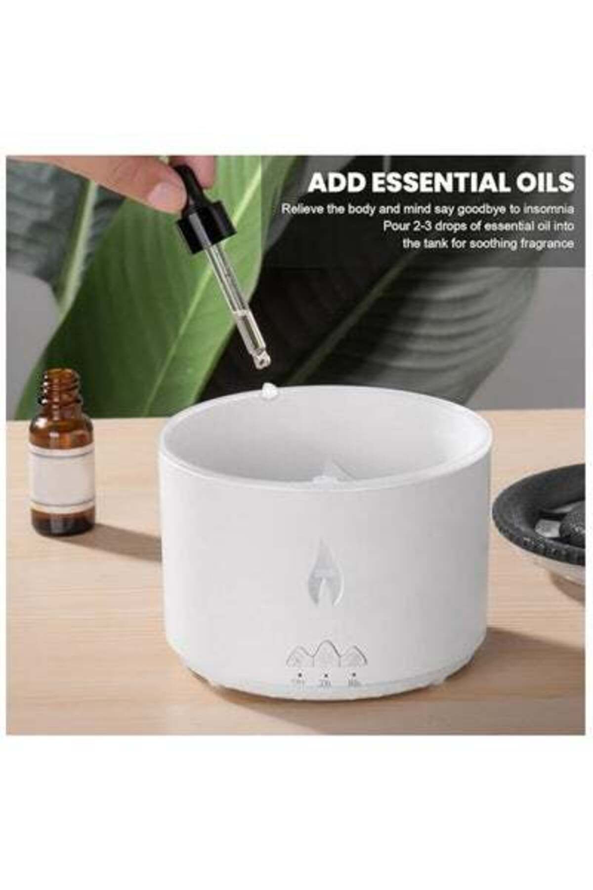 HALAMODO-Essential Oil Diffuser Humidifier, Aromatherapy Diffuser, Auto Shut-Off Flame Diffusers, for Home Of 5