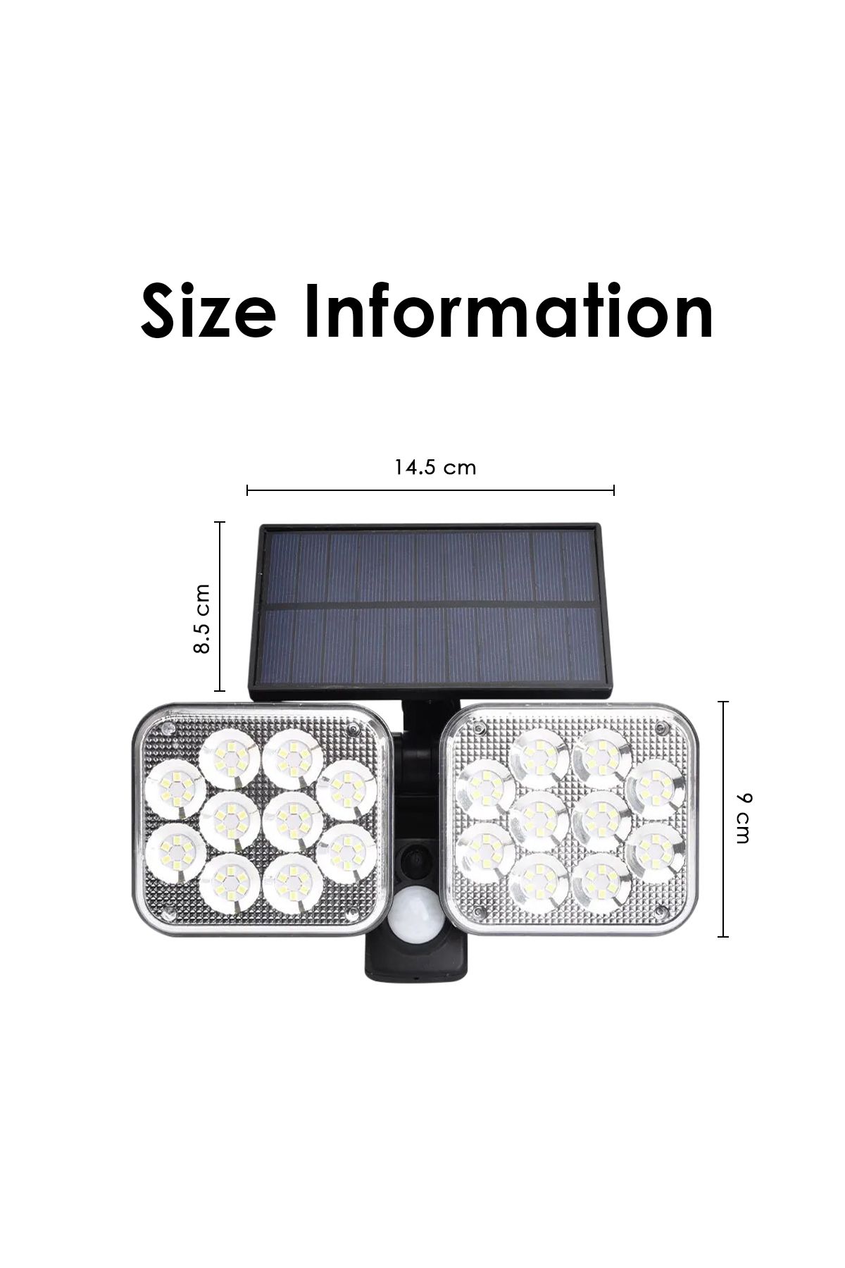 Generic-ضوء استشعار الطاقة الشمسية مع 120 مصباح LED SMD، وكشف الحركة PIR، و3 أوضاع إضاءة 7