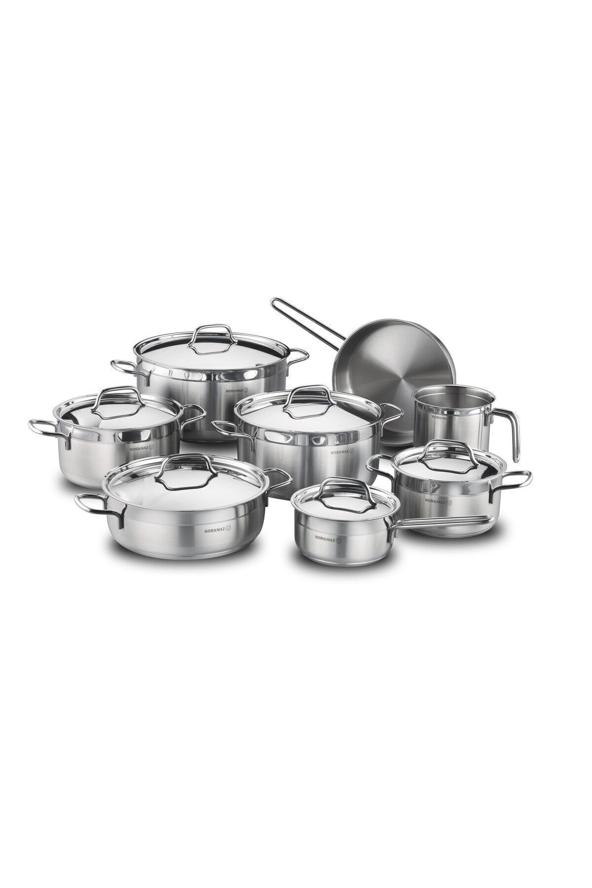 KORKMAZ Alfa Stainless Steel cookware set, 14 pieces