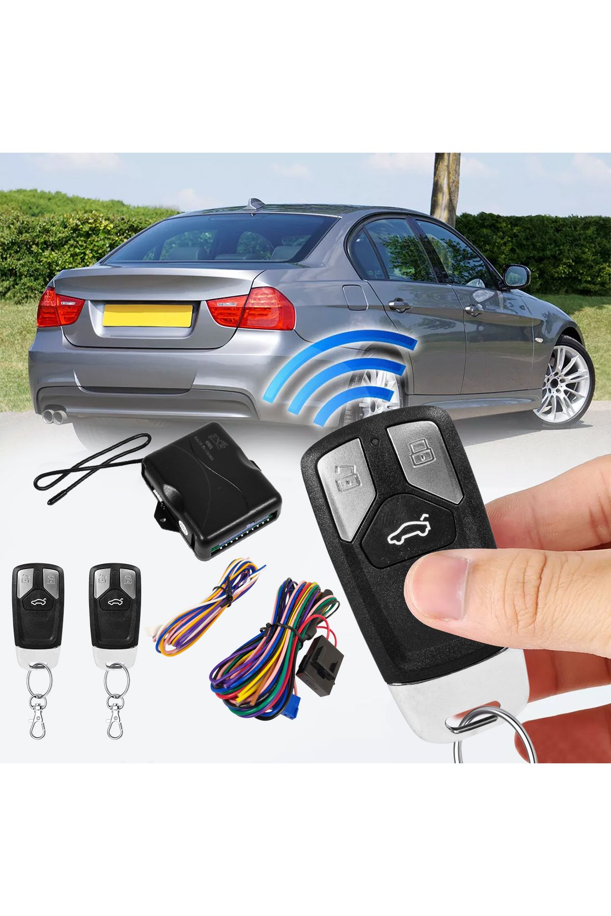 3XR-Car Keyless Entry System – Remote Lock/Unlock, Trunk Release, Window Closer, Universal, Light Flash 6