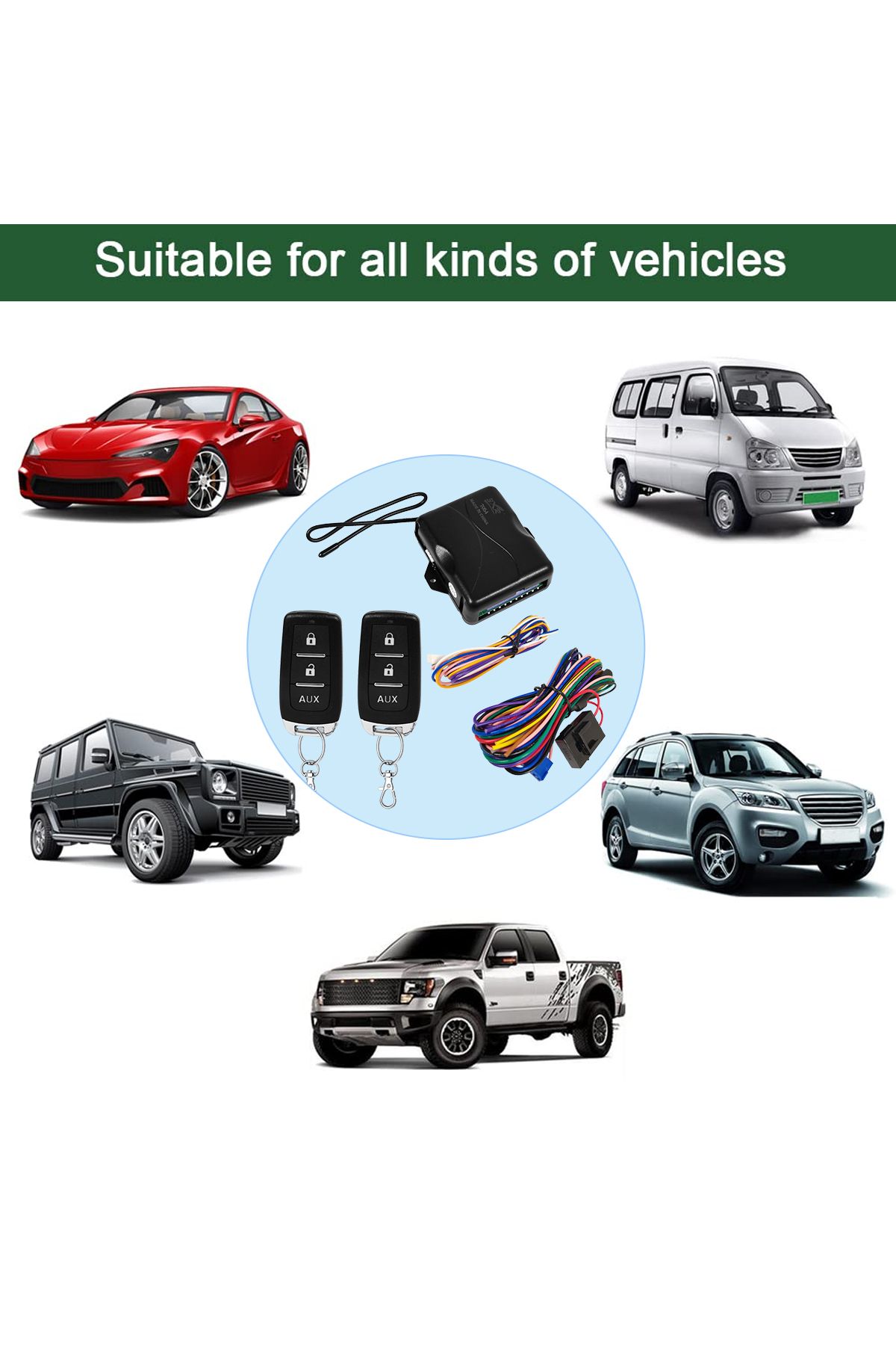 3XR-Car Keyless Entry System – Remote Lock/Unlock, Trunk Release, Window Closer, Universal, Light Flash 7