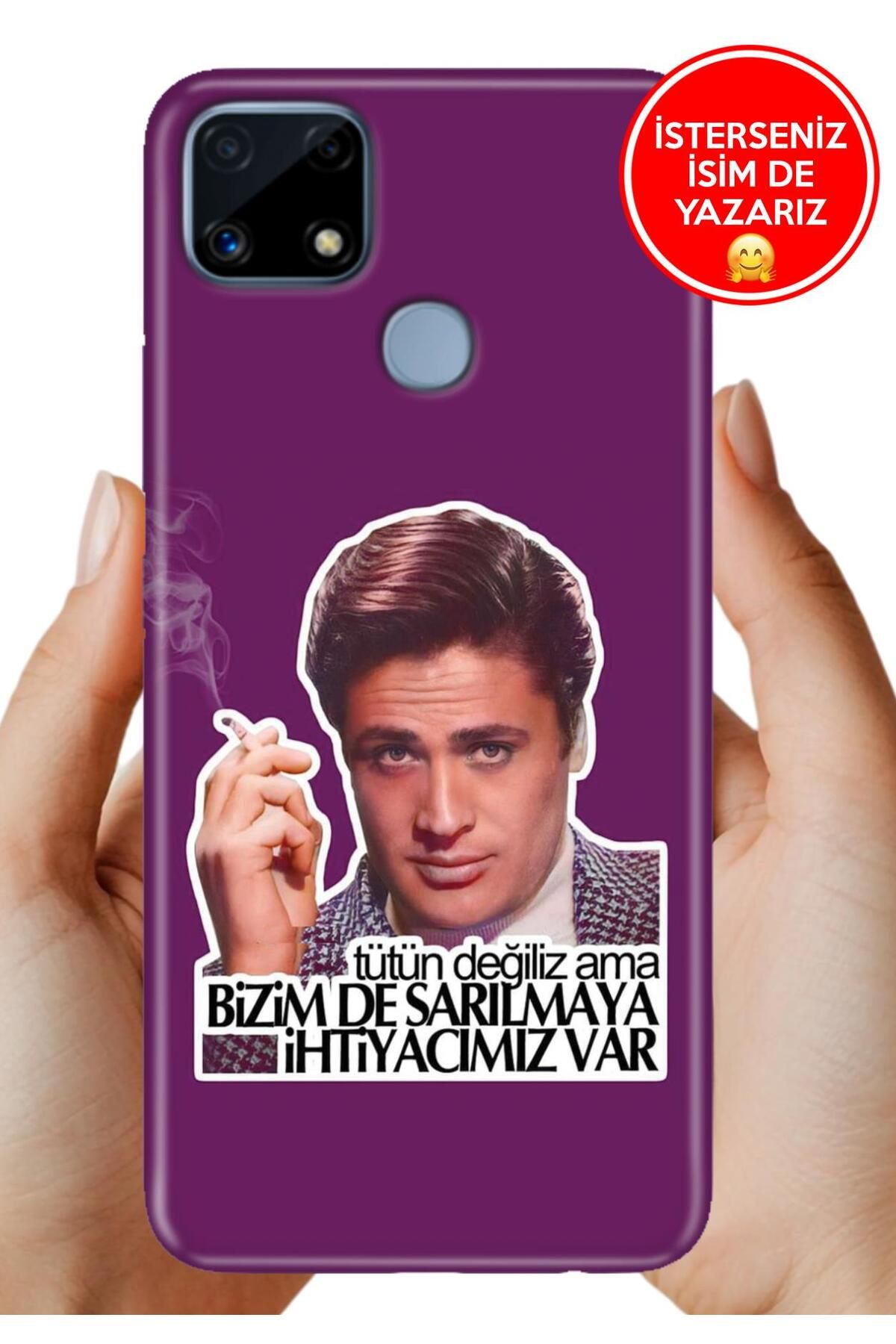 realme C25 6.5 inch Kılıf Baskılı Yerli Üretim Kapak Silikon Tütün