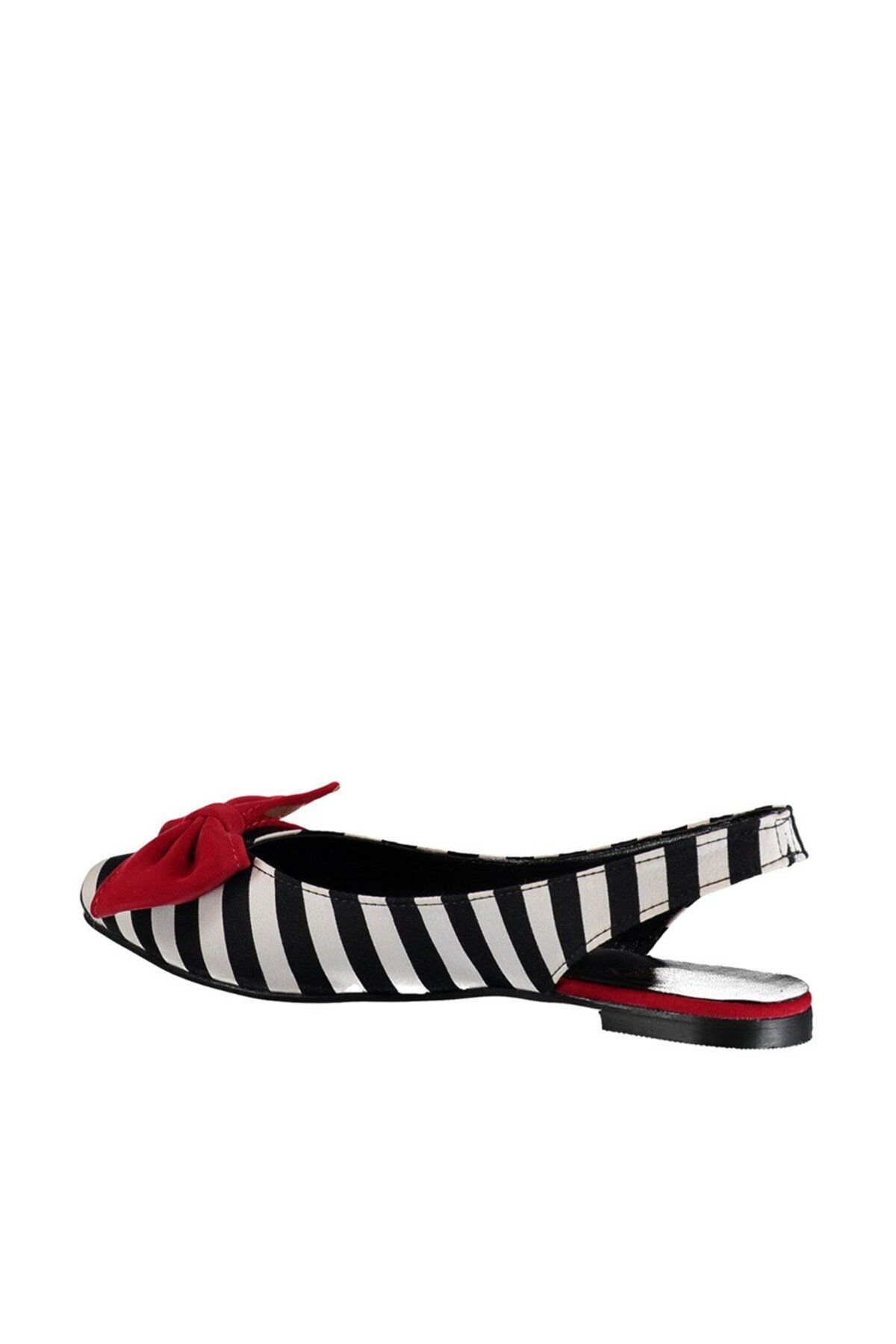Fox Shoes-Fekete/fehér/piros női balerina D 726774404 4
