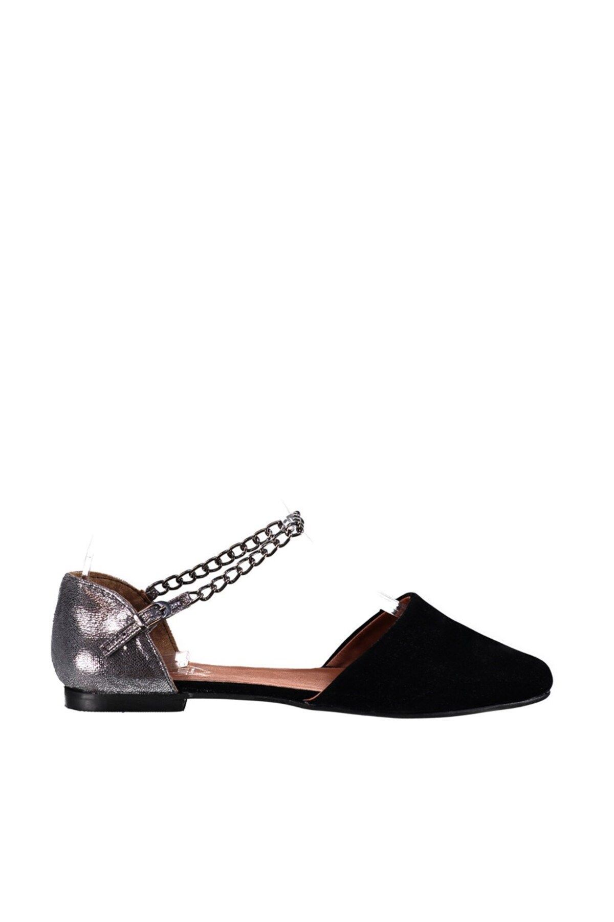 Fox Shoes-Balerini de damă negri/platină B 726024402 8