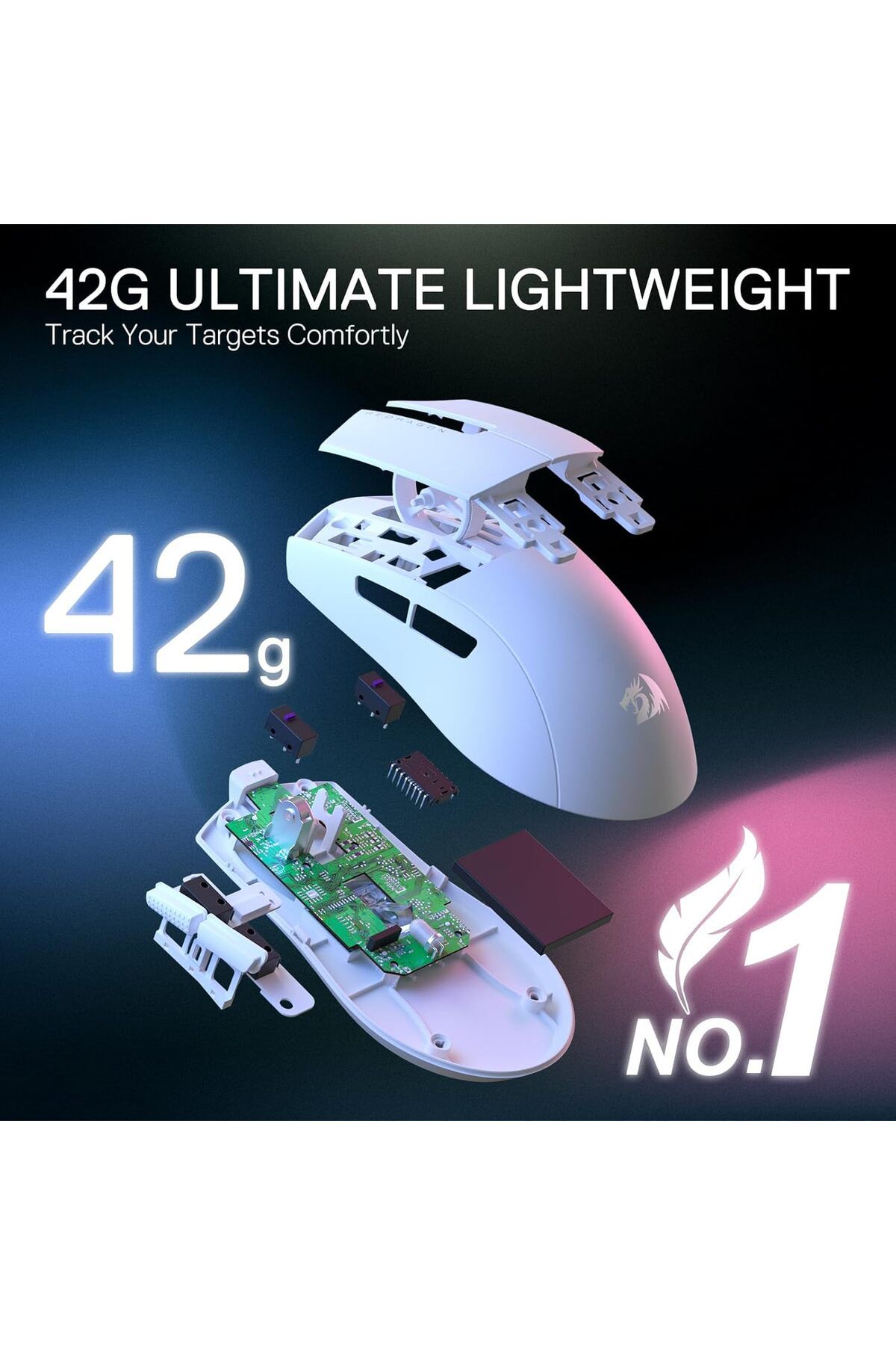 REDRAGON-M724 Wired Gaming Mouse (White) 5