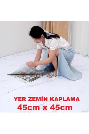 Renkli Duvarlar 45cm x 45cm 1 Adet Yapışkanlı Parke Floor Pvc Panel  Yer Zemi...