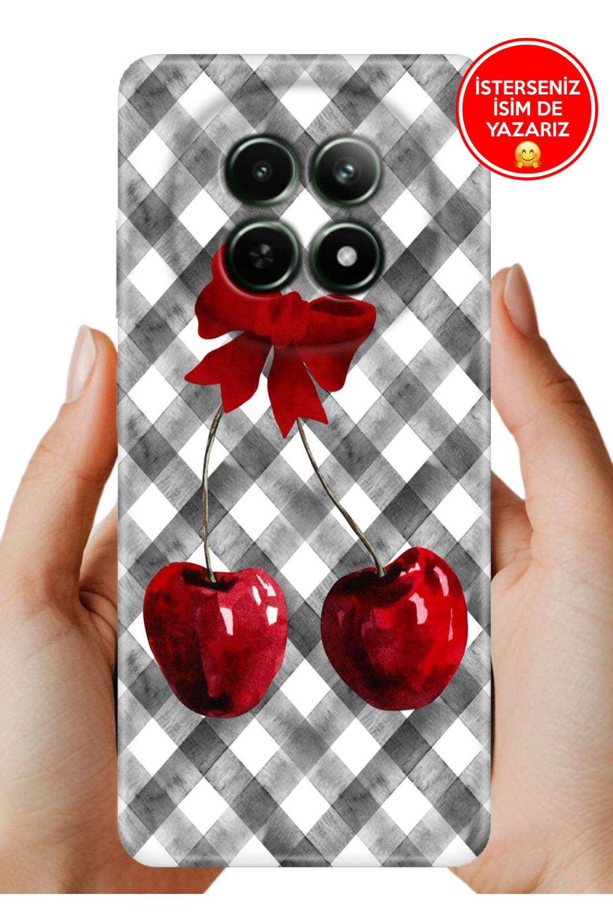 realme 12+ Plus Kılıf Baskılı Life Style Kapak Silikon Kiraz Masası