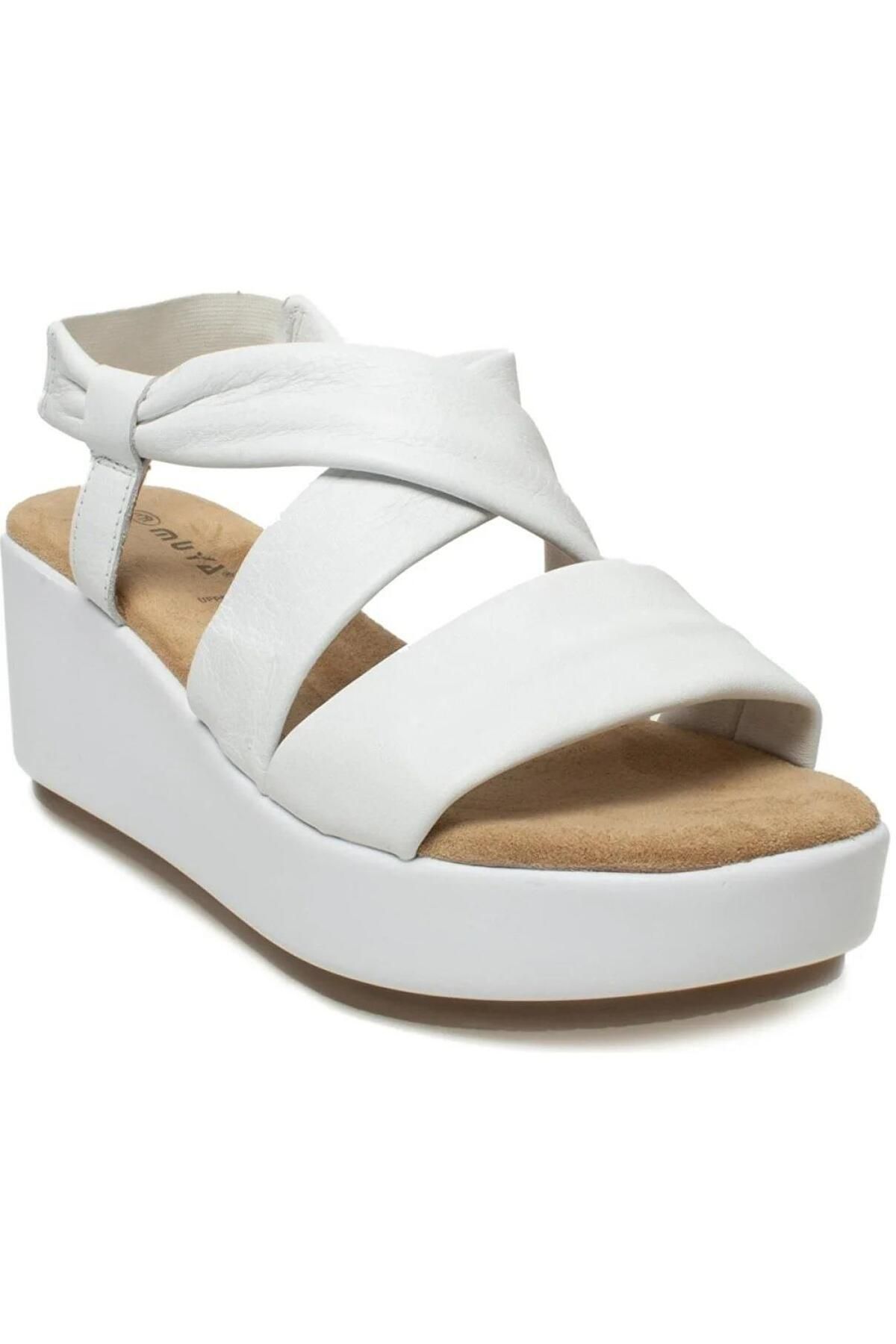 Muya-Sandale de damă anatomice din piele albă A 8031950 2
