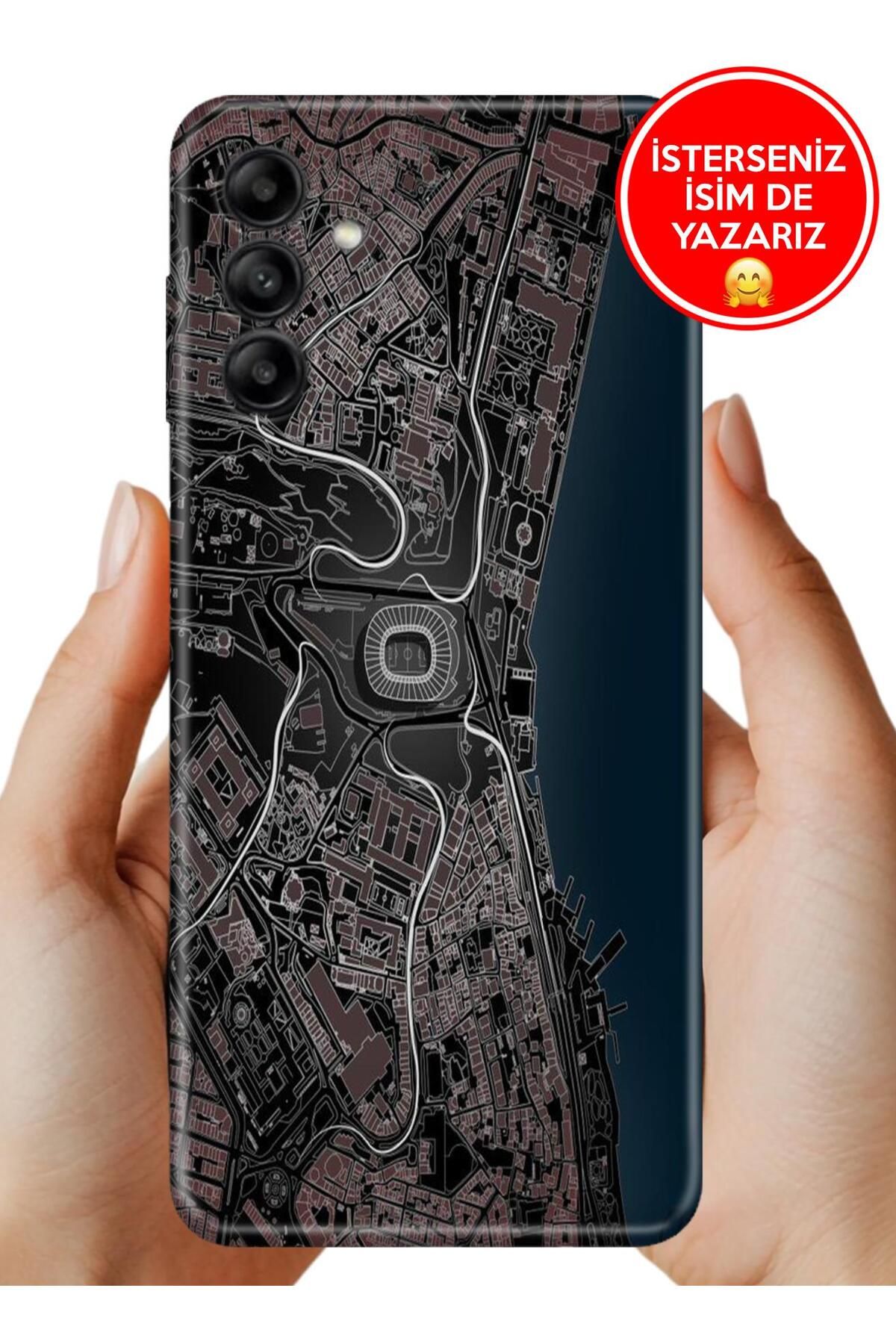 Cekuonline Samsung Galaxy A13 5G Kılıf Tam Rubber Esnek Silikon Full Koruma SiyahBeyaz Stadyum