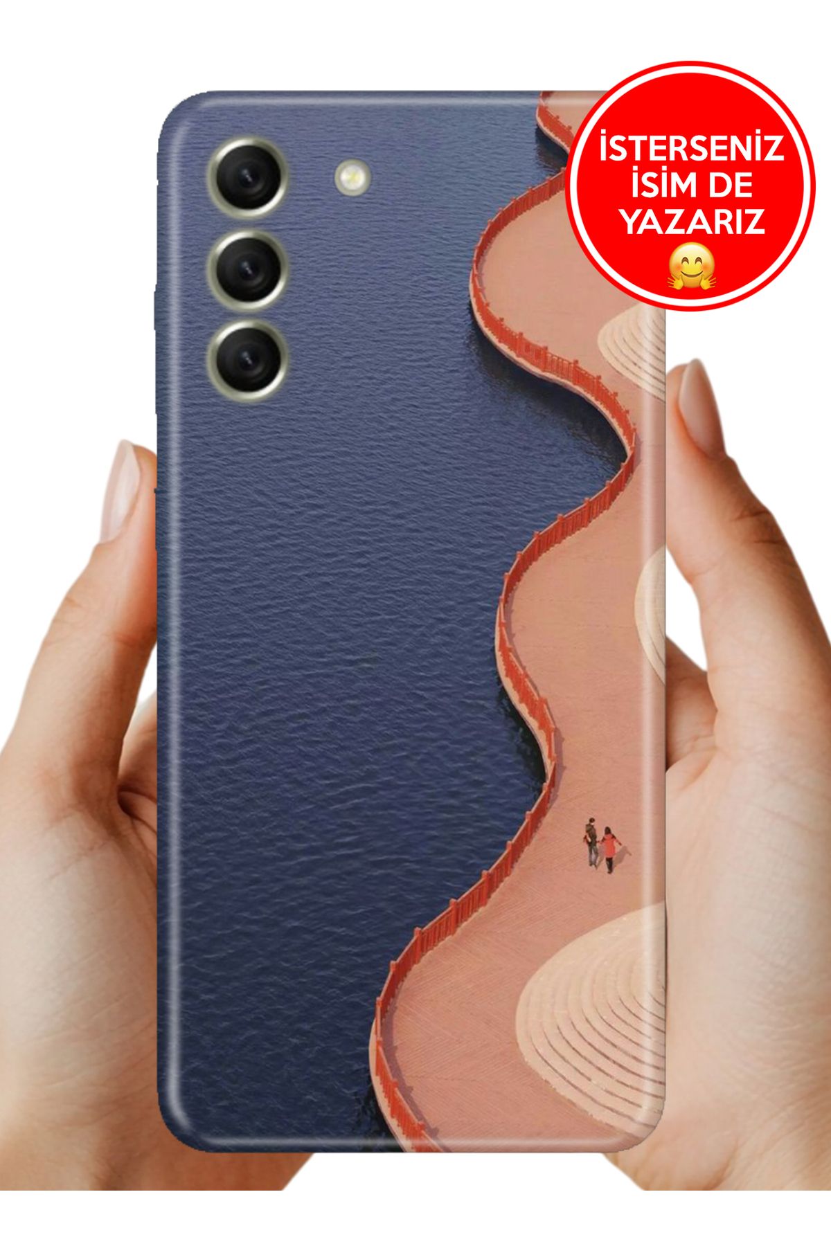 Cekuonline Samsung Galaxy S21 FE Kılıf Baskılı Life Style Kapak Silikon Göl Kenarı