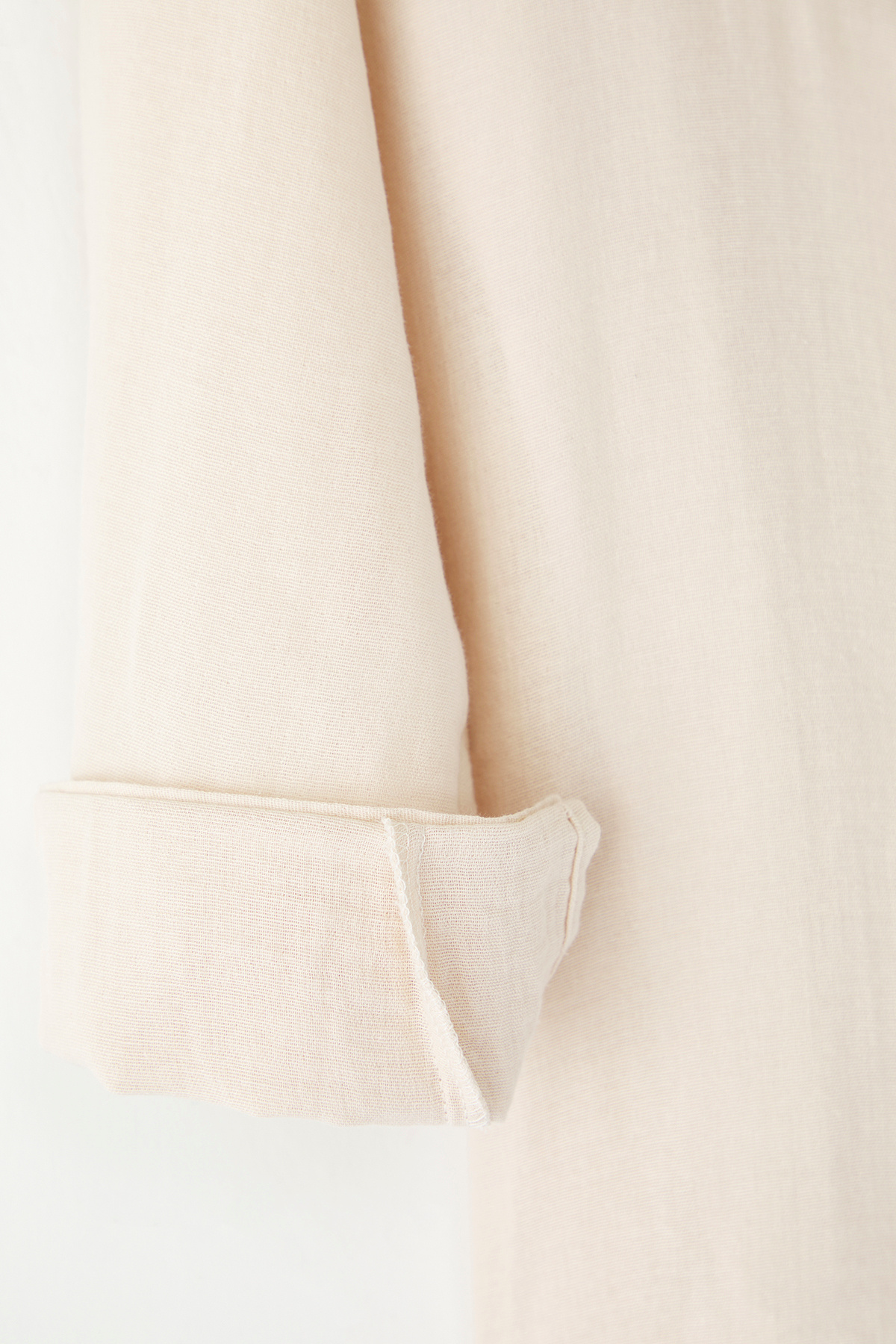 Trendyol Collection-Stone Oversize Fit Linen Look Shirt Collar Woven Shirt Tmnss25Go00080 4
