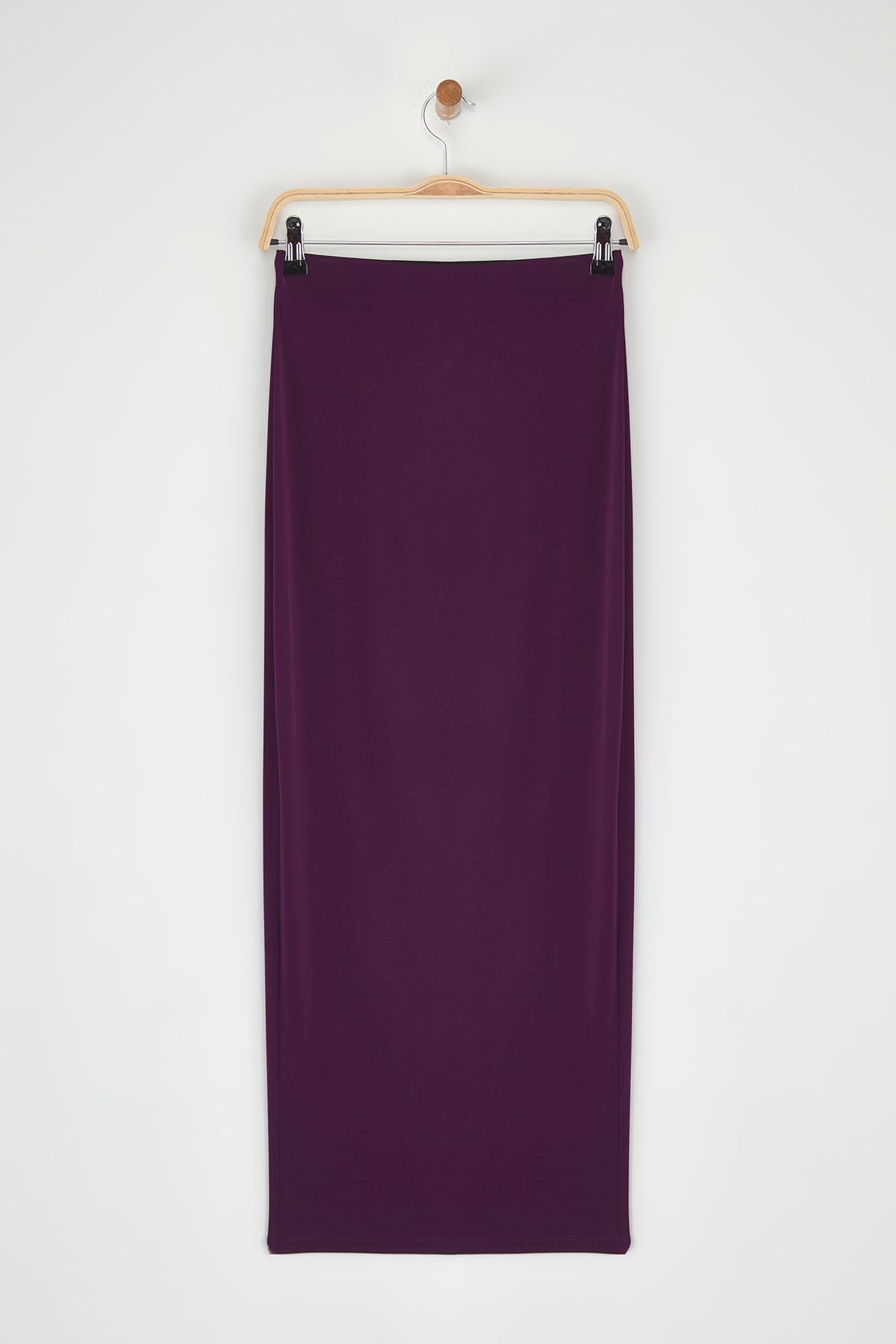 Edit by Trendyol-Flexibilní pletená sukně Plum Pencil Maxi - TEDAW25ET00005 3