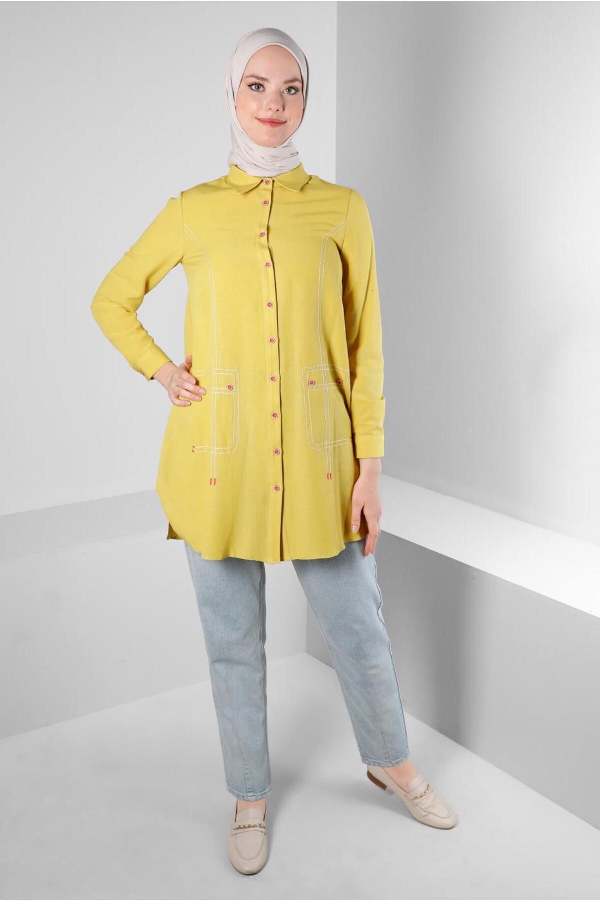 Alvina-STITCH DETAILED SHIRT TUNIC 43605 2
