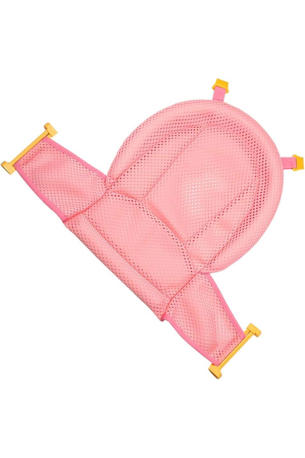Yelajoy-Baby Bath Tub with Support NetAntiskid Hammock,Hollow Out Mesh &Buckle Design,Adjustable,Pink 7