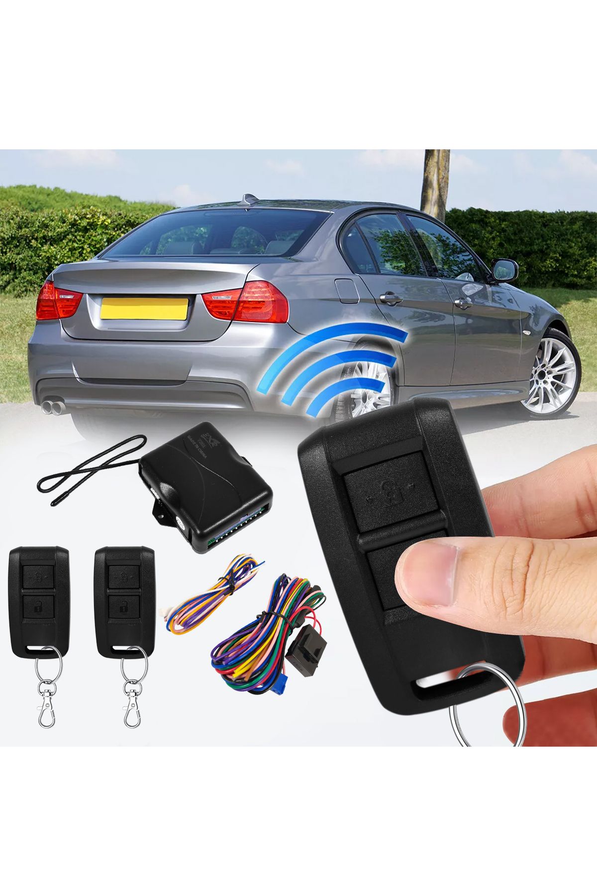 3XR-Car Keyless Entry System with Remote Lock/Unlock, Trunk Release, Window Closer, Universal Fit 5