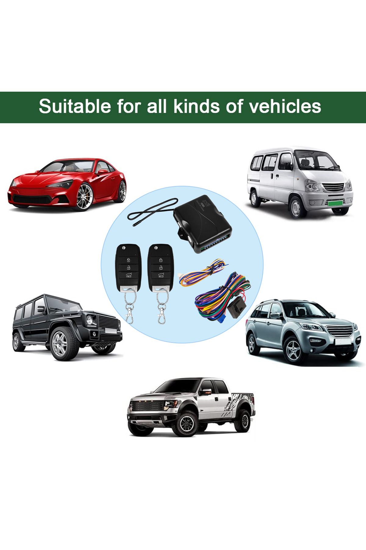 3XR-Car Keyless Entry System Remote Lock/Unlock, Trunk Release, Window Closer, Universal Fit Light Flash 8