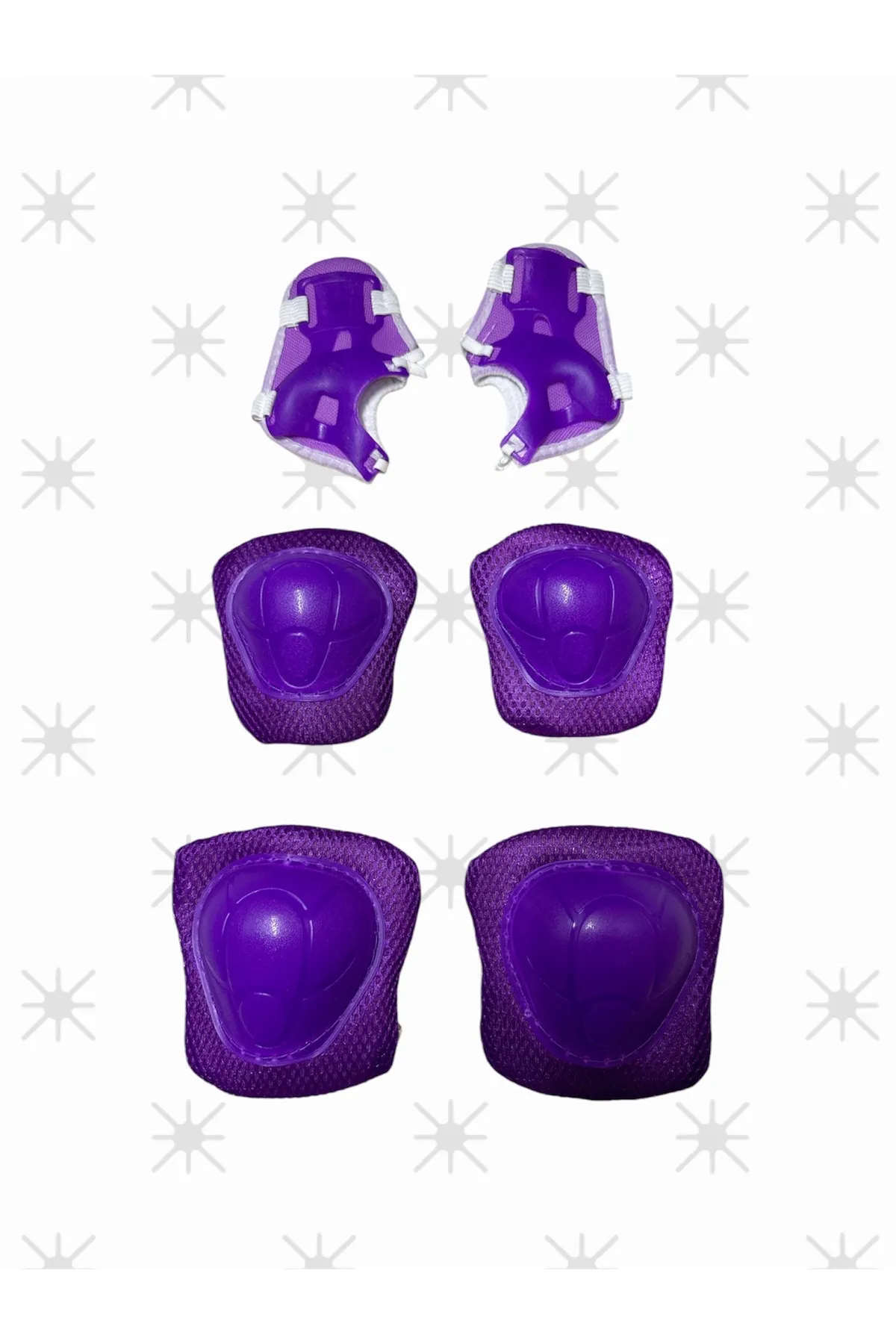 Numaca Çocuk Koruyucu Set Dizlik Dirseklik Bileklik 6 Parça Paten Scooter Bisiklet Kaykay Koruyucu Fileli
