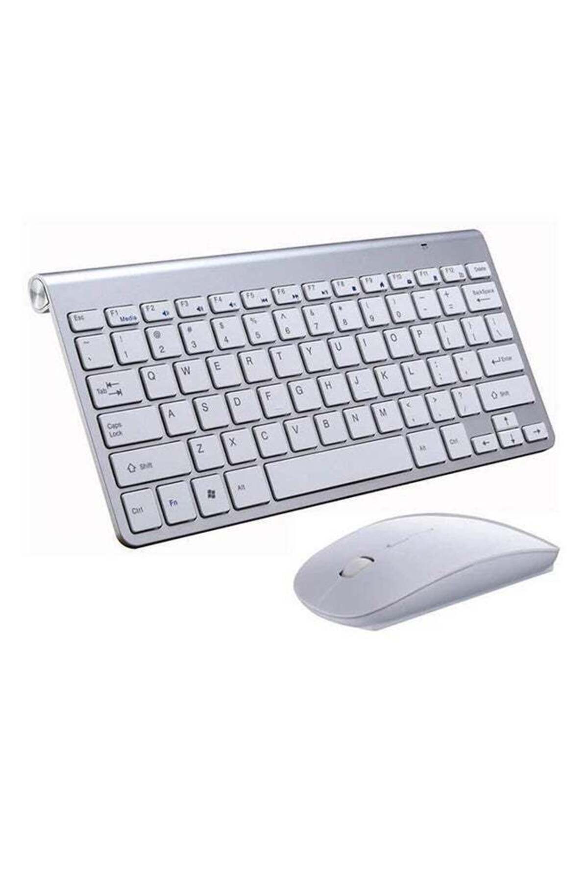 Generic-Comaie 2.4G Textured Ultra Thin Wireless Keyboard Mouse Combo For Apple Mac Silver 1