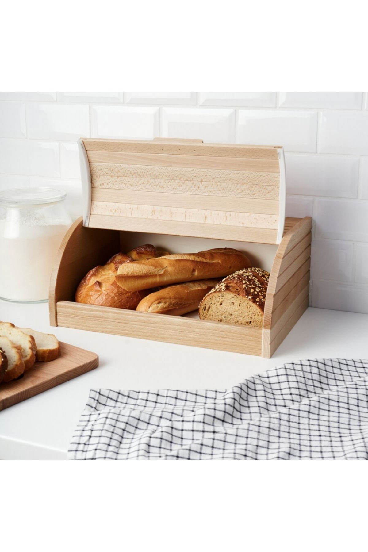 IKEA-MAGASIN Bread Bin, 40x26x17 cm – Solid Beech, Space-Saving & Stylish Storage 4