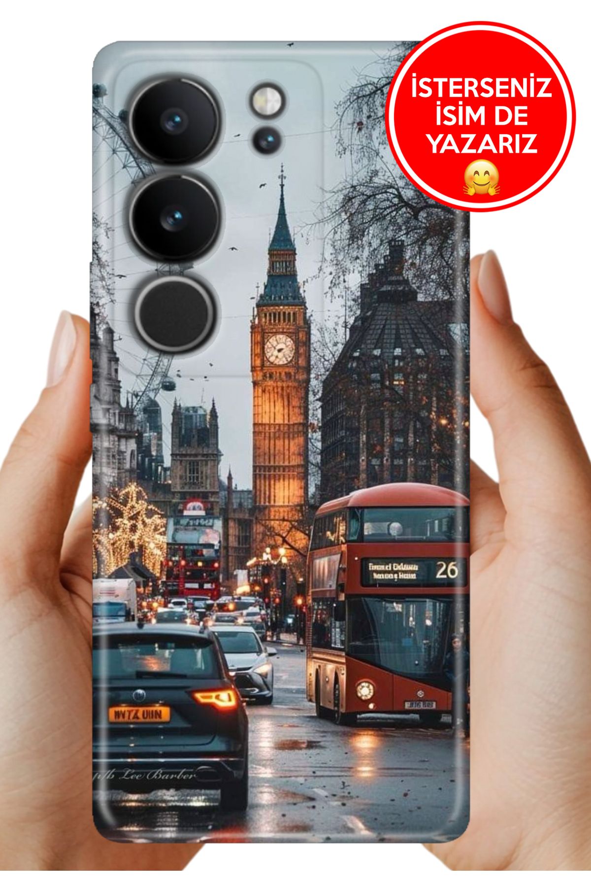 Cekuonline Vivo V29 5G Kılıf Baskılı Life Style Kapak Silikon London Winter