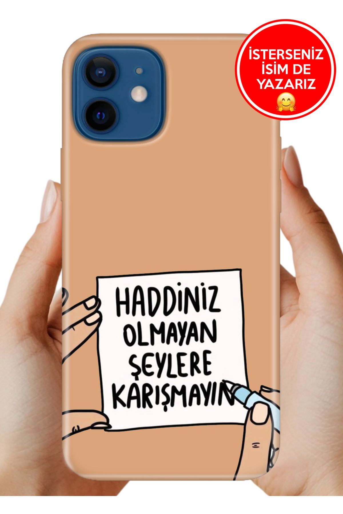 Cekuonline iPhone 12 Kılıf iP12 TPU Resimli Elastik Silikon Karışmayın