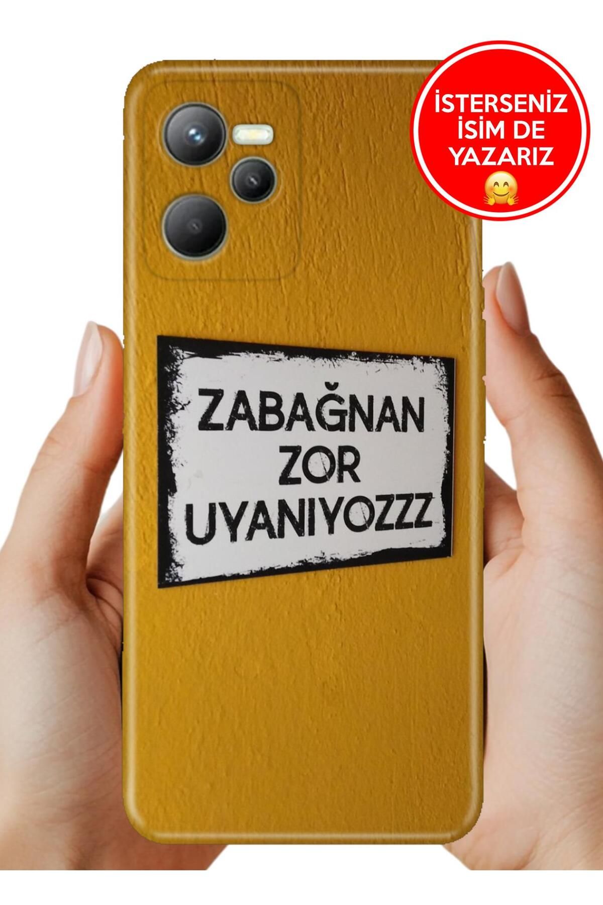 realme C35 Kılıf Baskılı Life Style Kapak Silikon Zor Uyanıyoruz