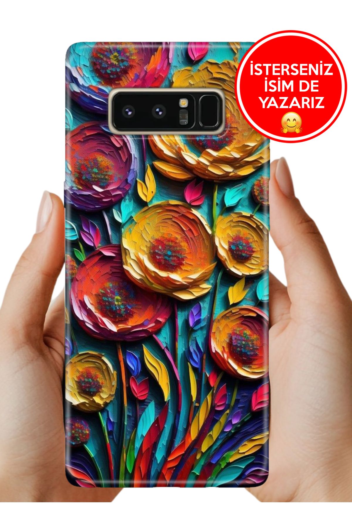 Cekuonline Galaxy Note 8 Kılıf Baskılı Life Style Kapak Silikon 3D Bahçe