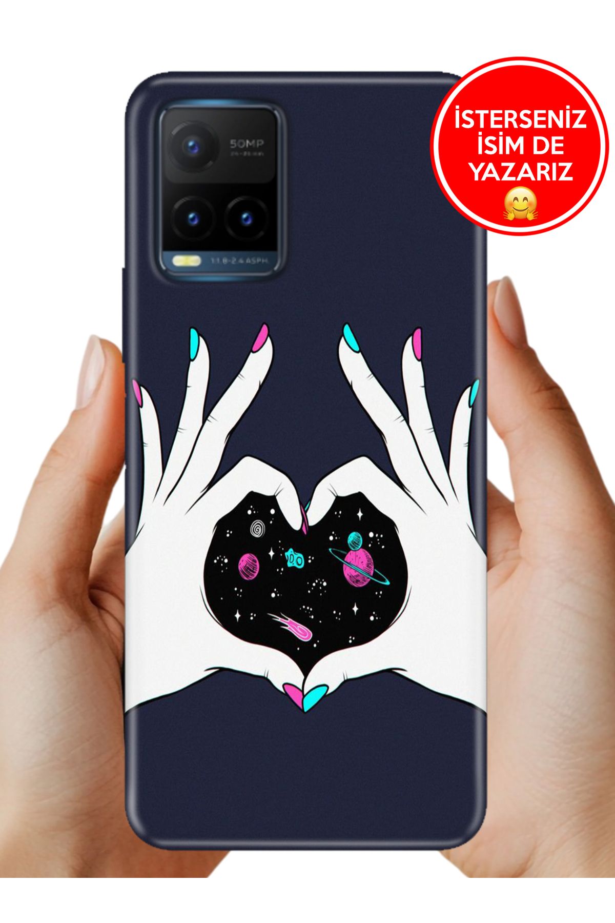 Cekuonline Vivo Y21s Y32 Y33S Kılıf 0.35 mm Resimli Silikon Kalbimin Derinlikleri